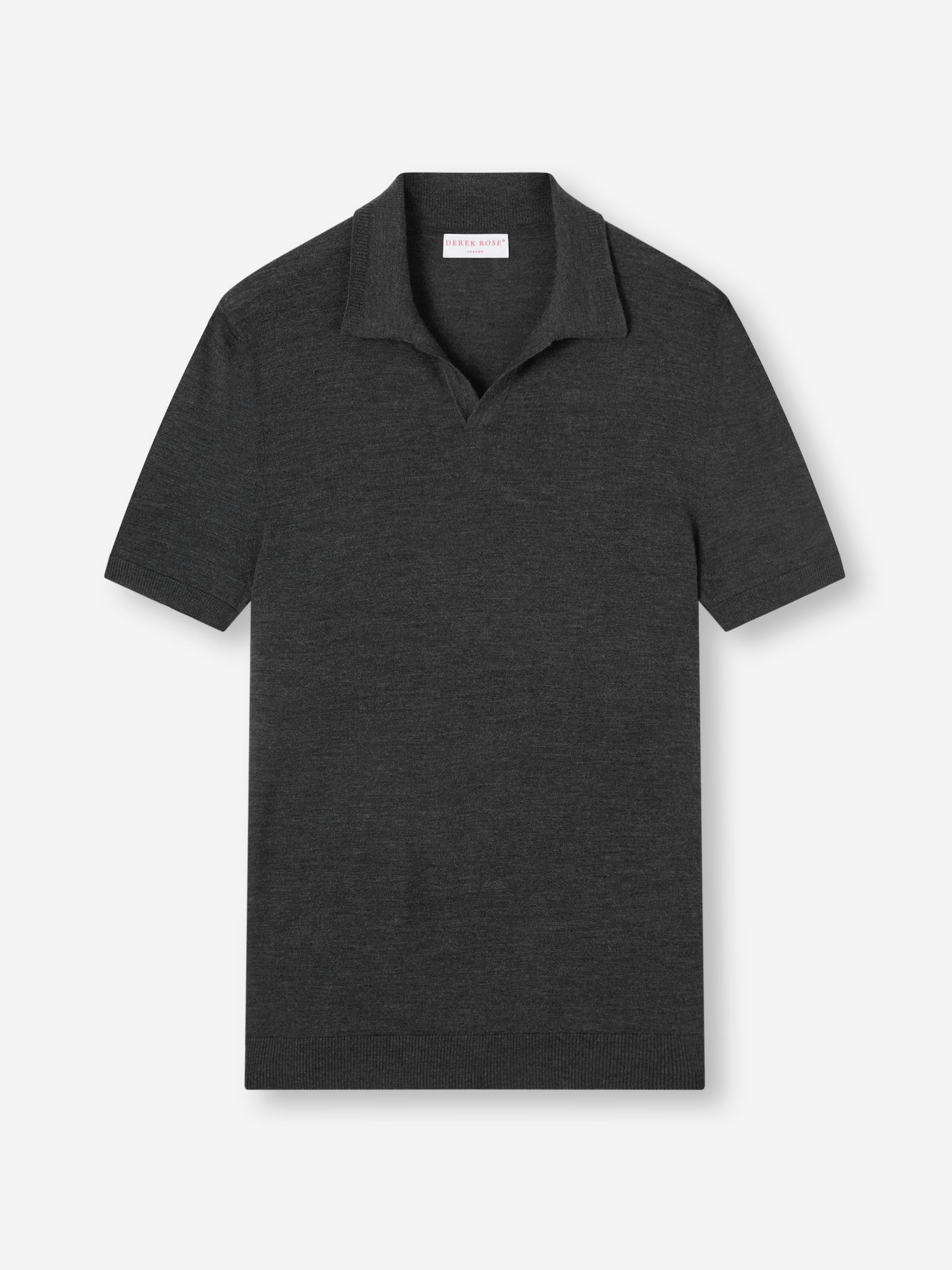 Men's Polo Shirt Orson Merino Wool Charcoal Gray