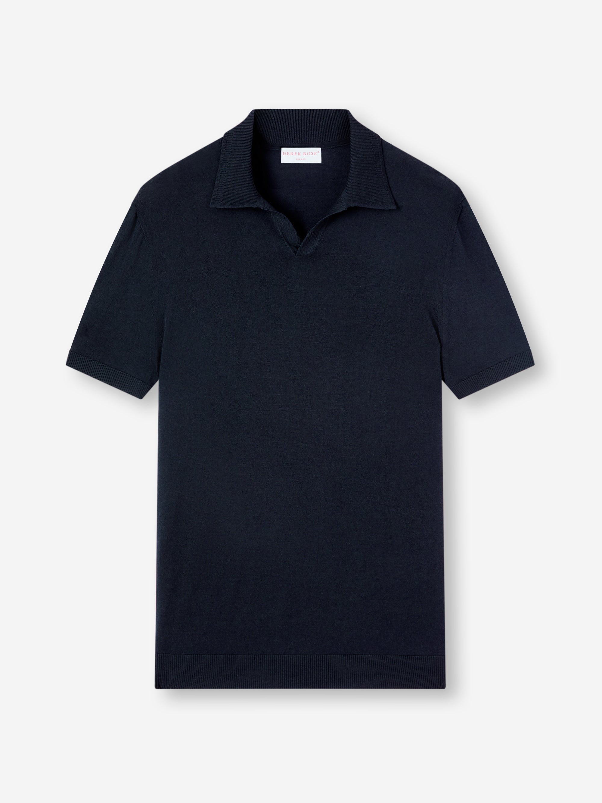 Men's Polo Shirt Orson Merino Wool Navy Blue