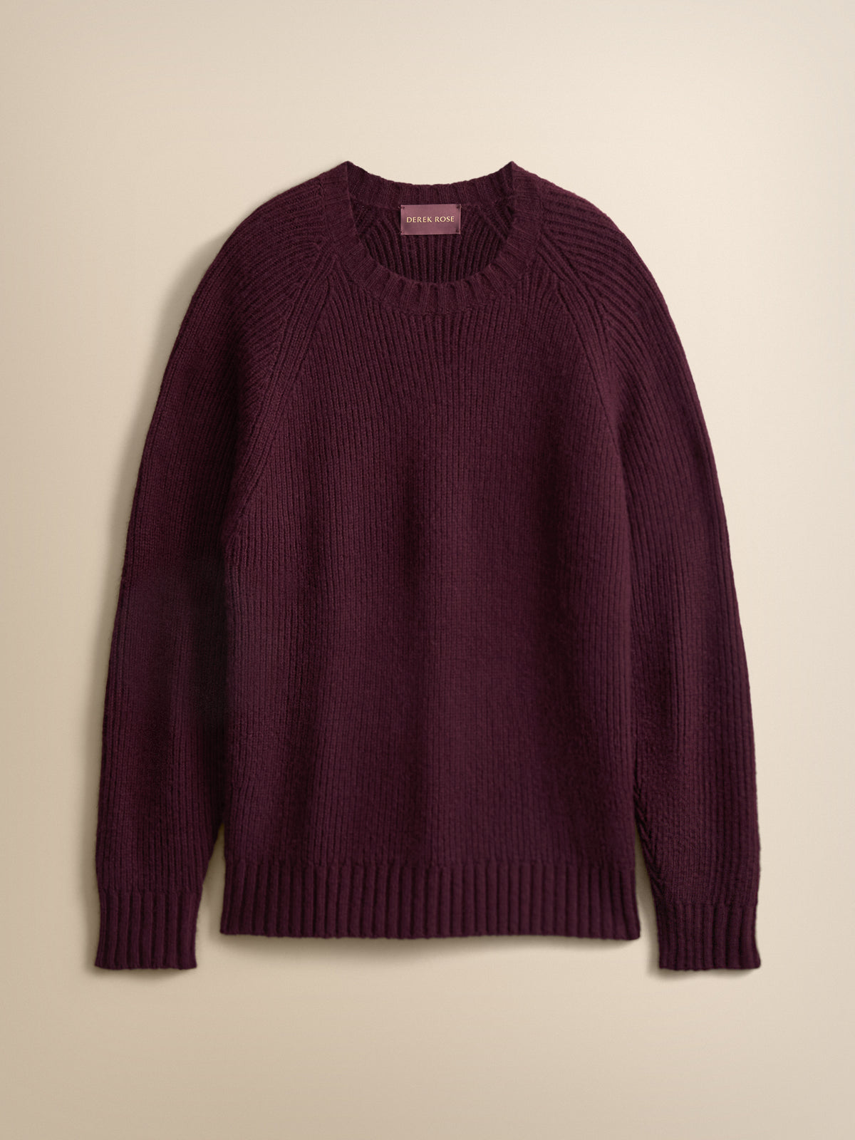 Freddie Wool Cashmere Ribbed Sweater Burgundy