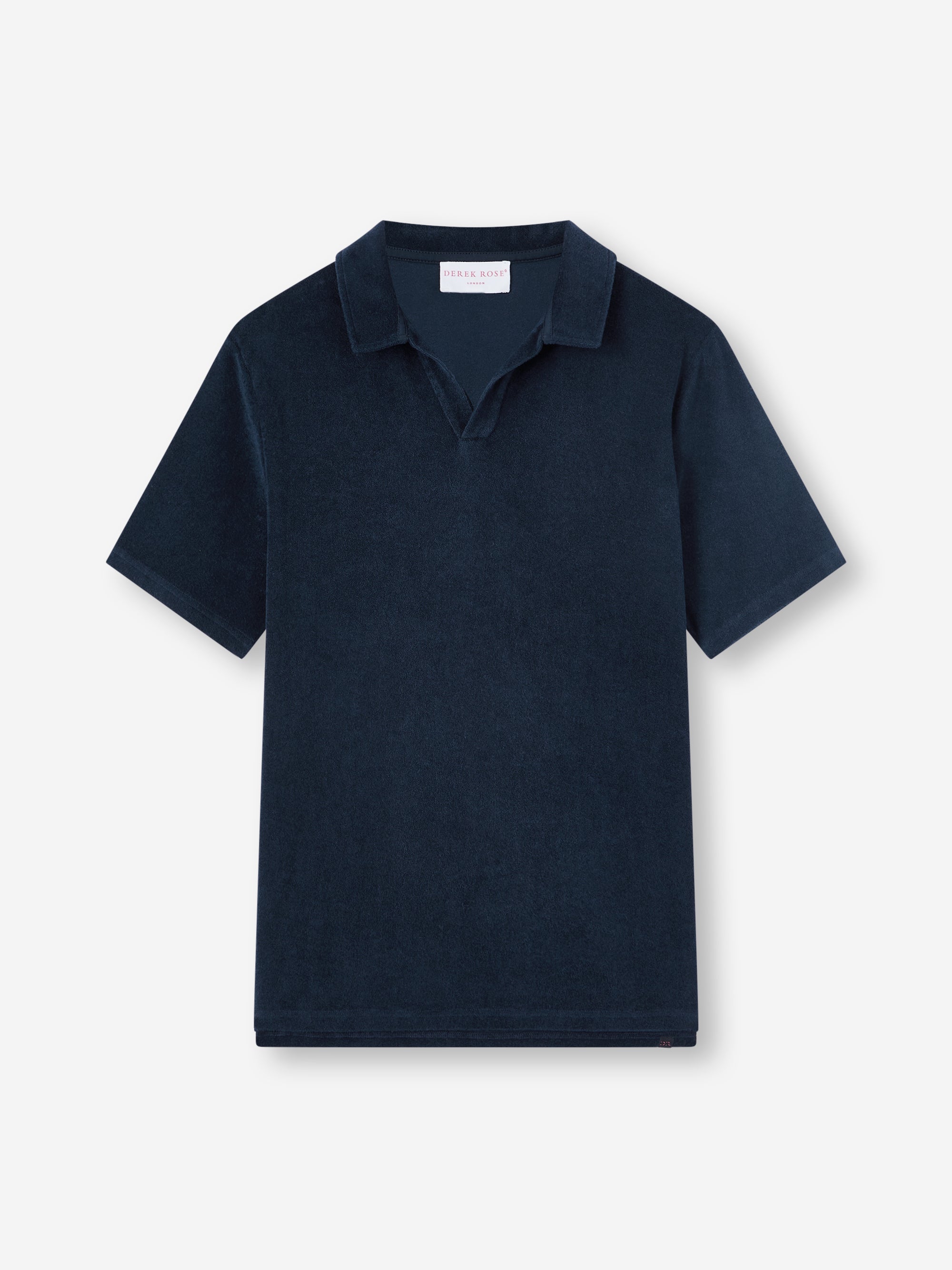 Men's Polo Shirt Teddy Cotton Towelling Navy Blue