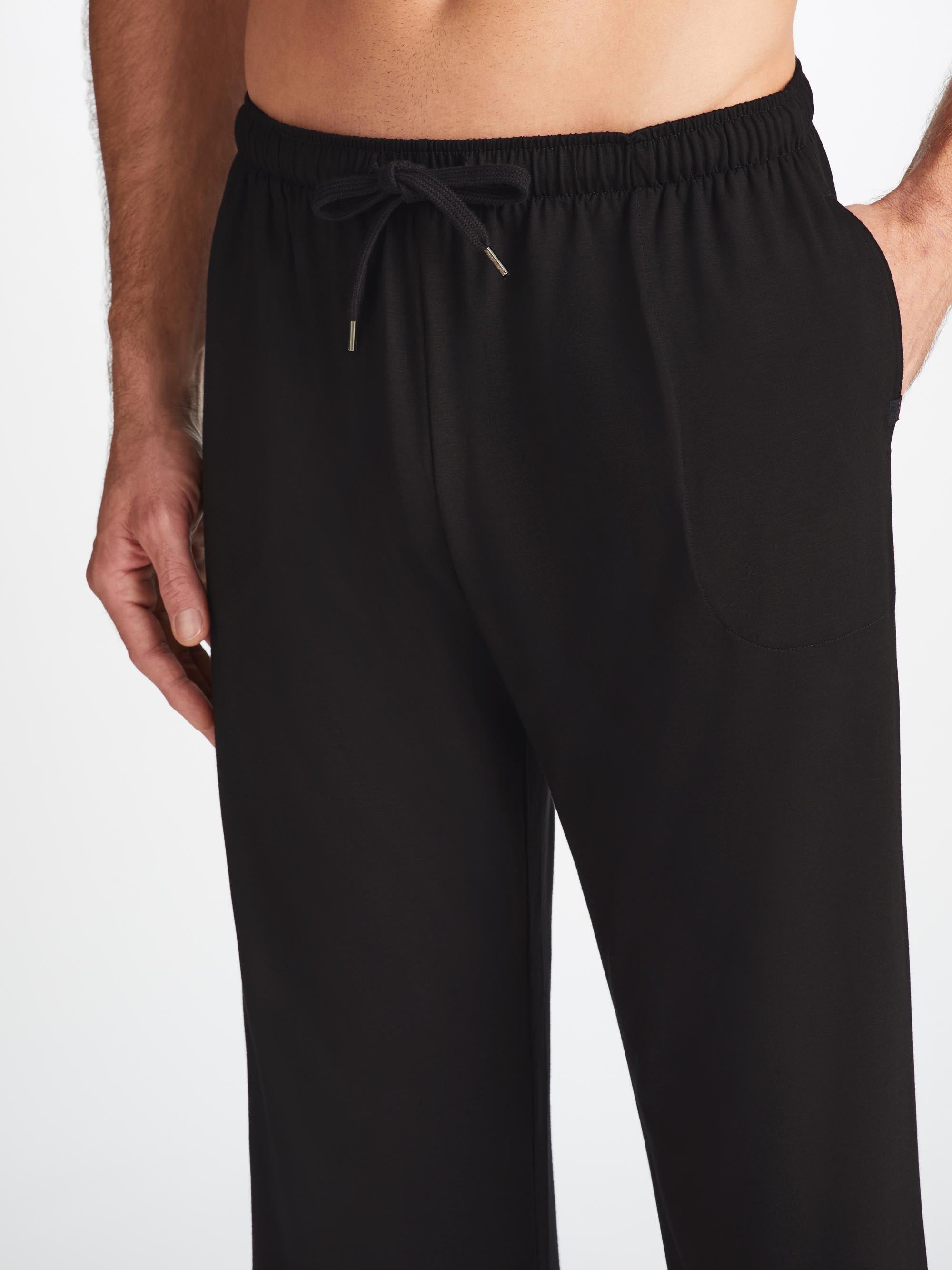 Men's Lounge Trousers Basel Micro Modal Stretch Black