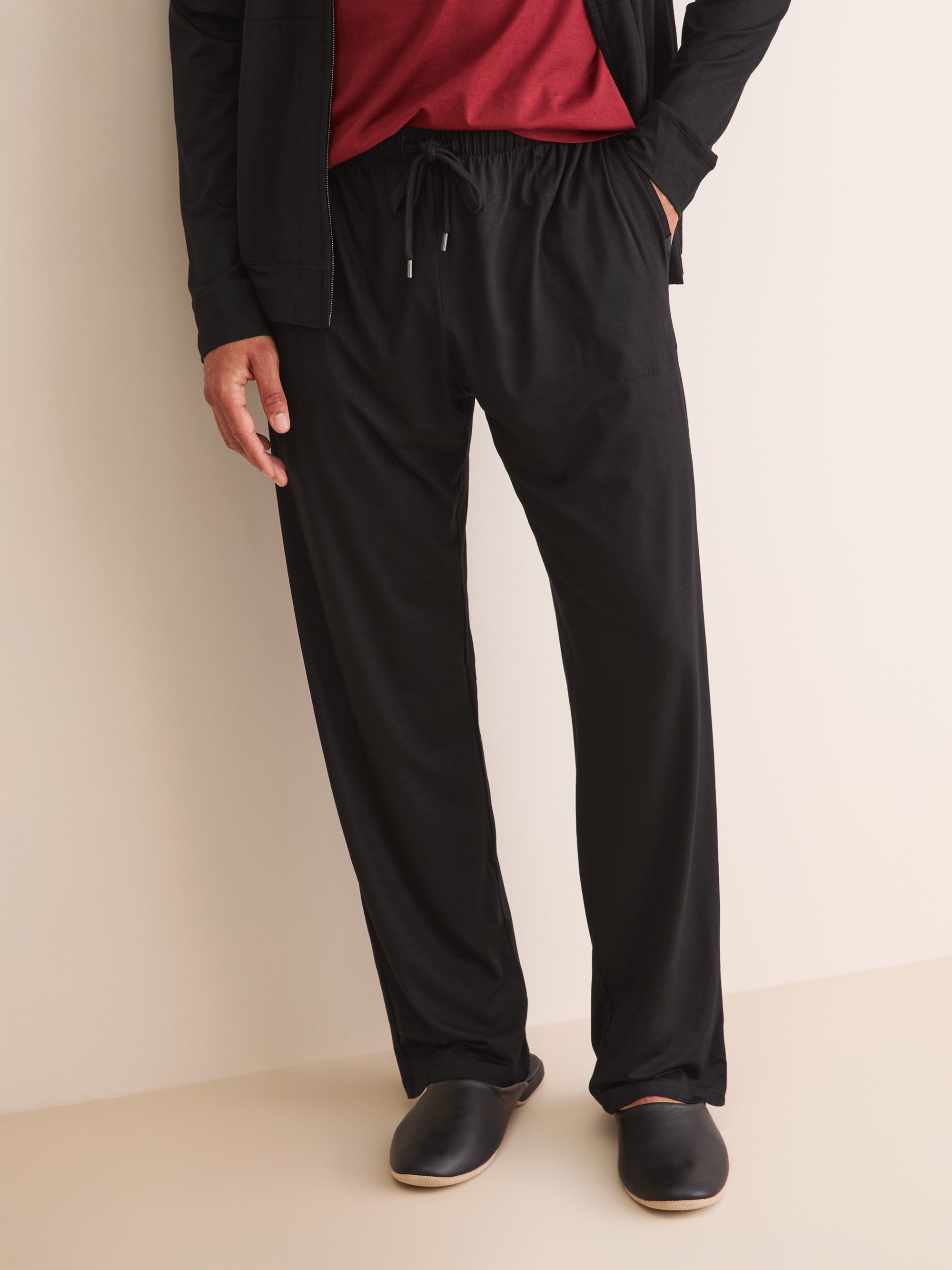 Men's Lounge Trousers Basel Micro Modal Stretch Black