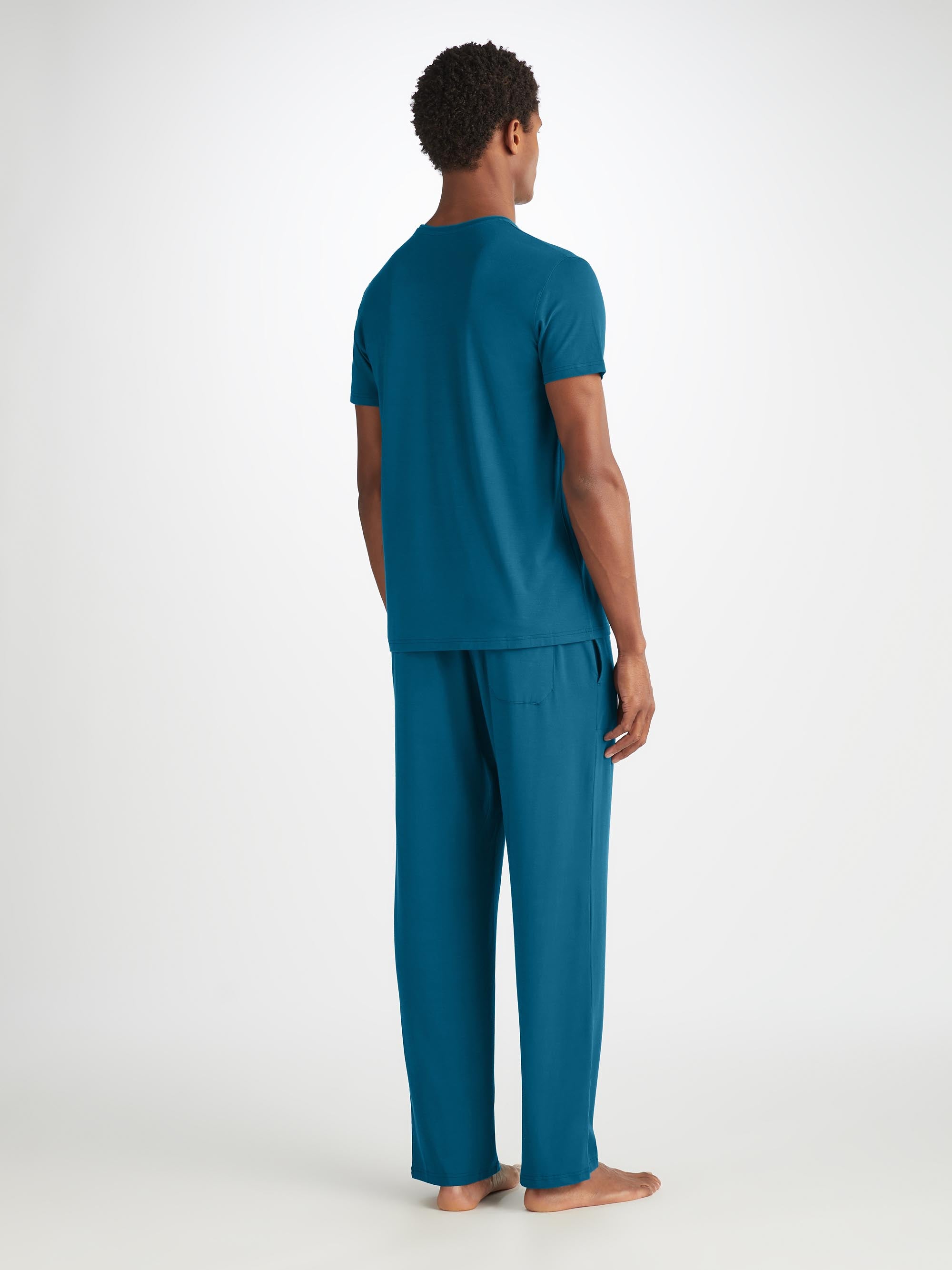 Men's Lounge Trousers Basel Micro Modal Stretch Poseidon Blue