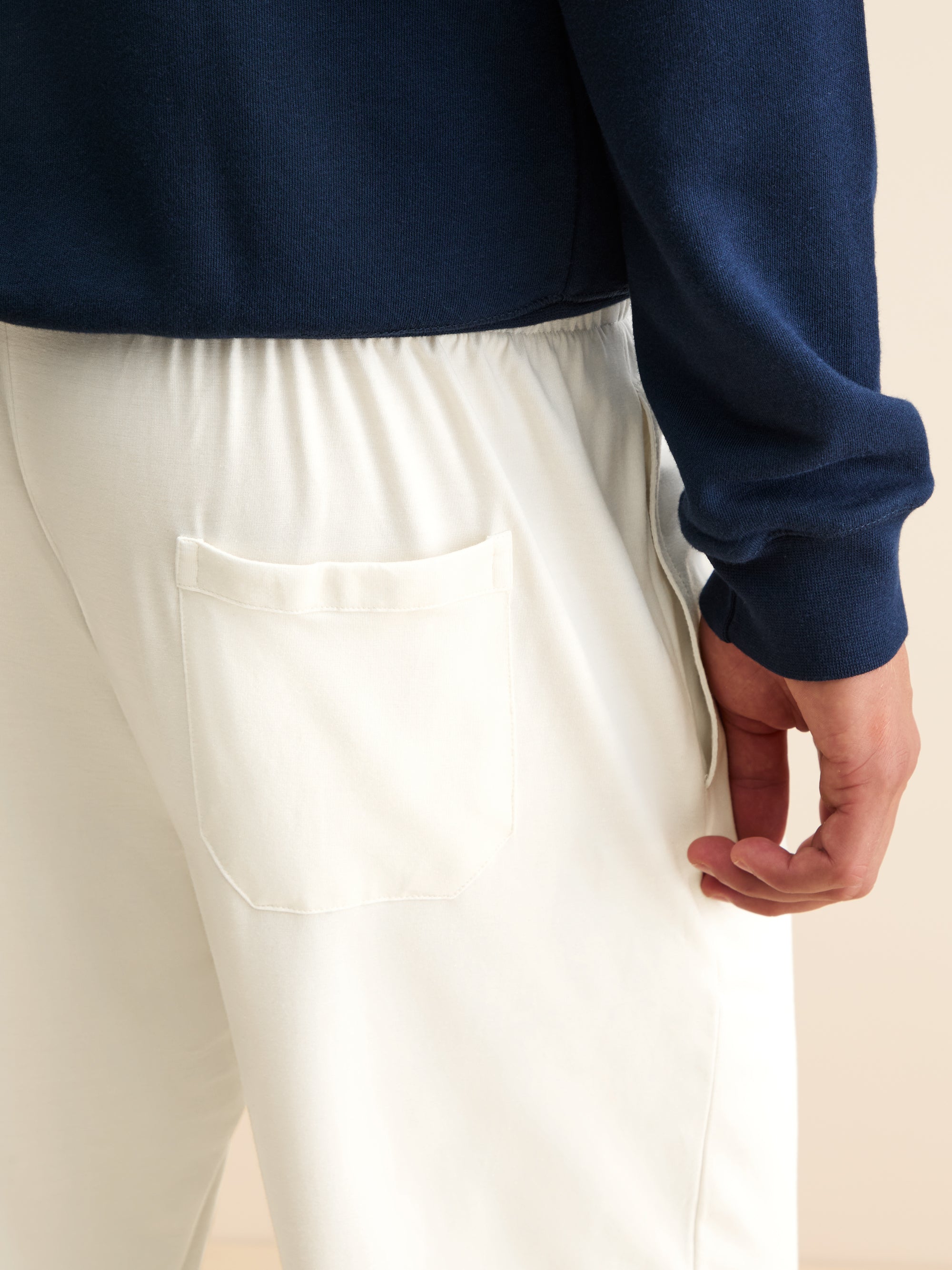 Men's Lounge Trousers Basel Micro Modal Stretch Vanilla