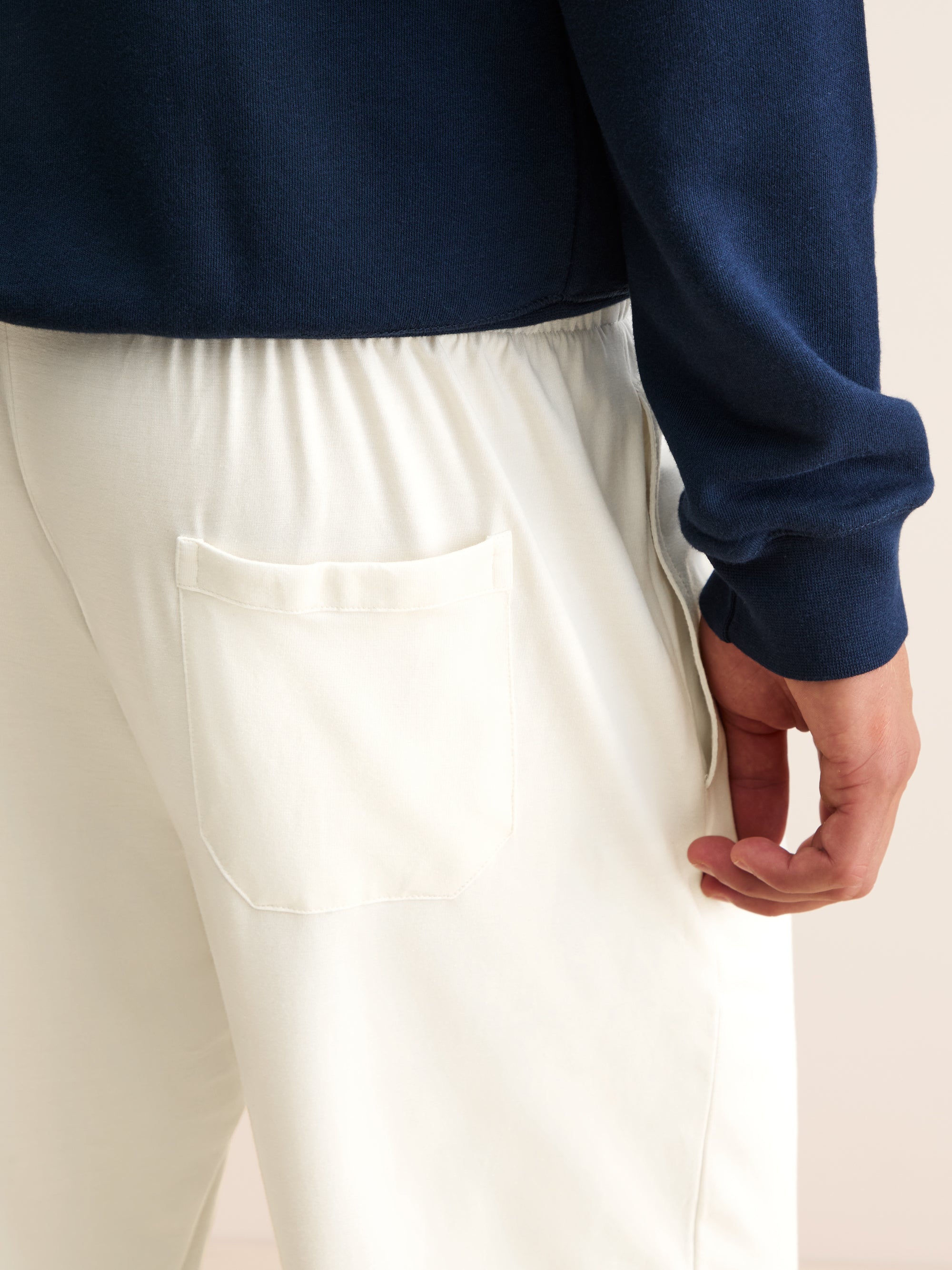 Men's Lounge Trousers Basel Micro Modal Stretch Vanilla