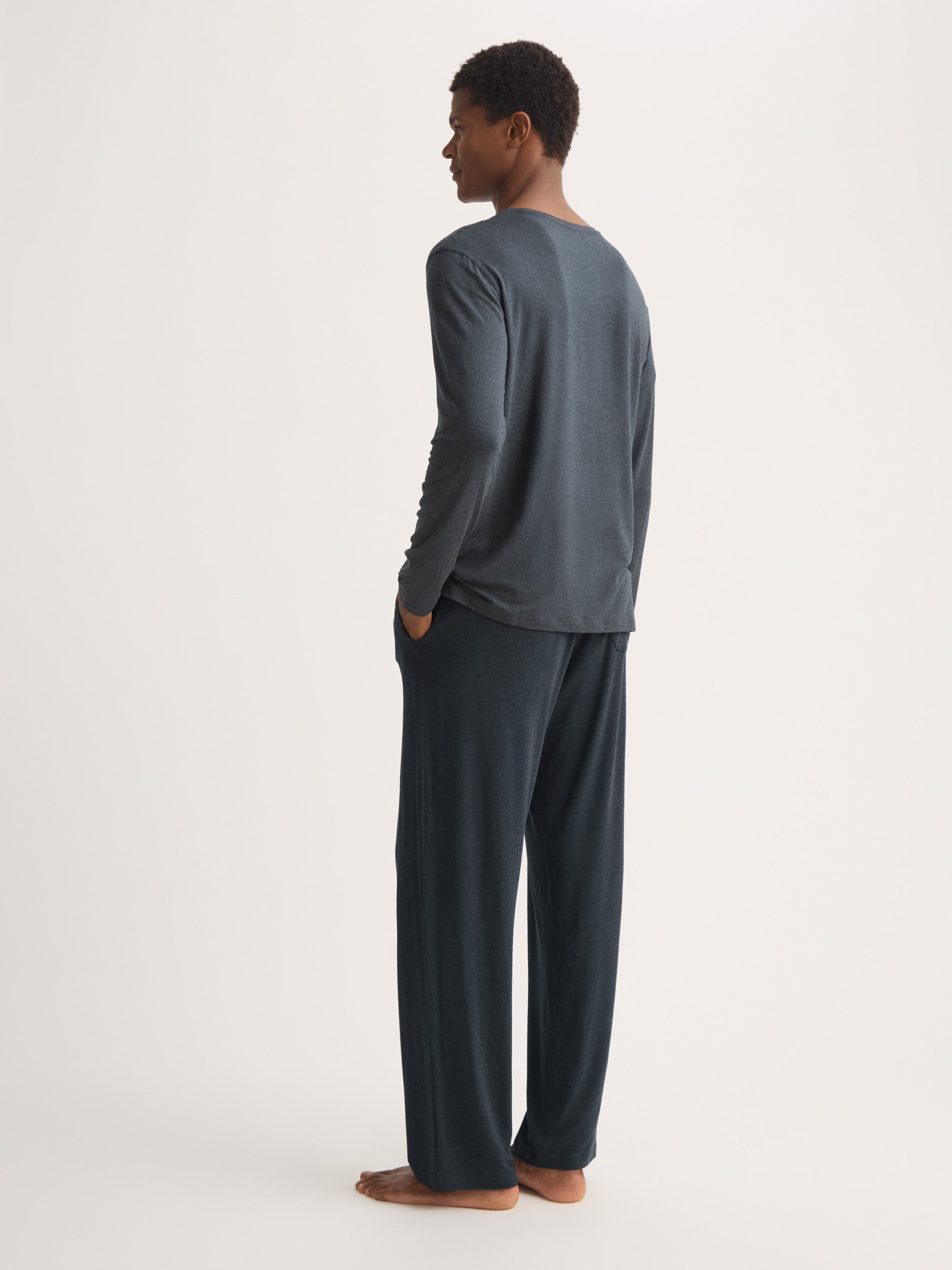 Men's Lounge Pants Marlowe Micro Modal Stretch Anthracite