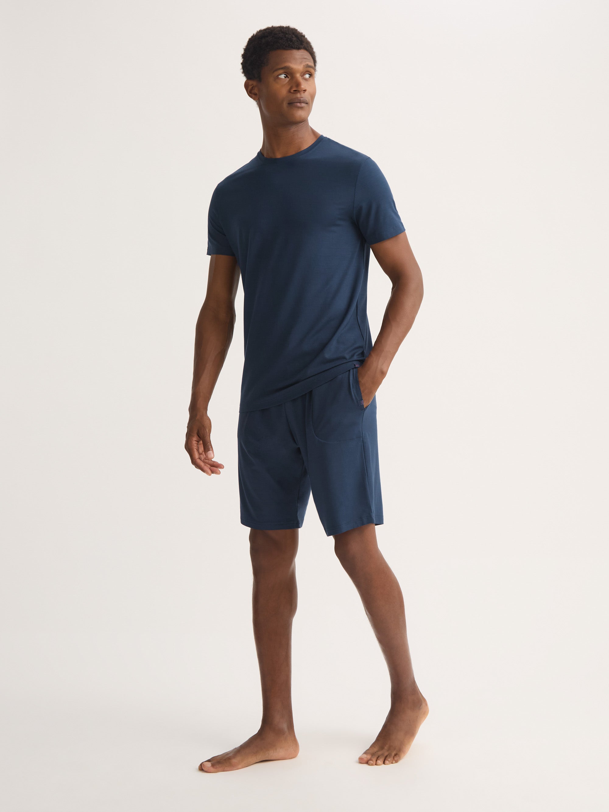 Men's Lounge Shorts Basel Micro Modal Stretch Navy