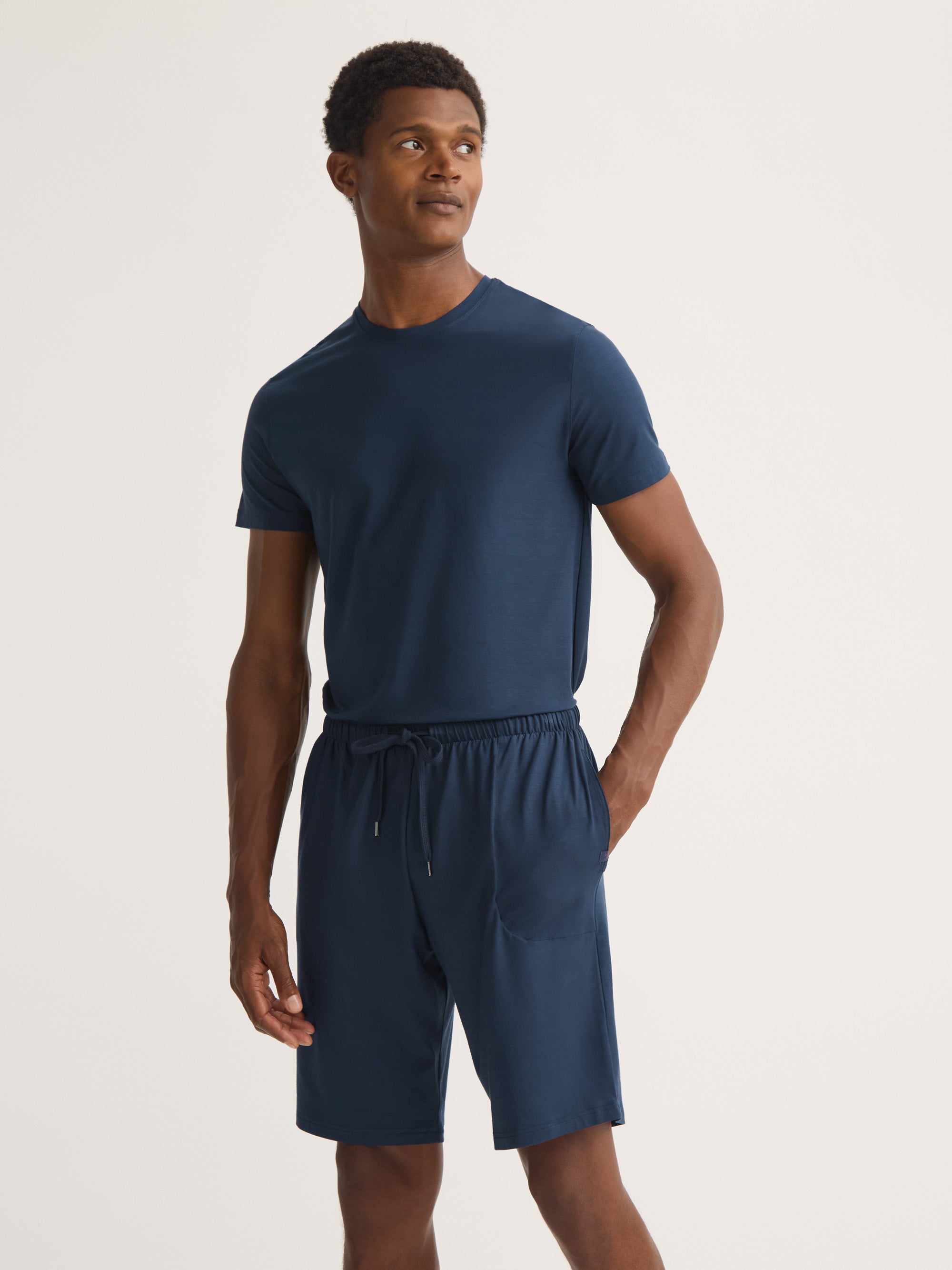 Men's Lounge Shorts Basel Micro Modal Stretch Navy