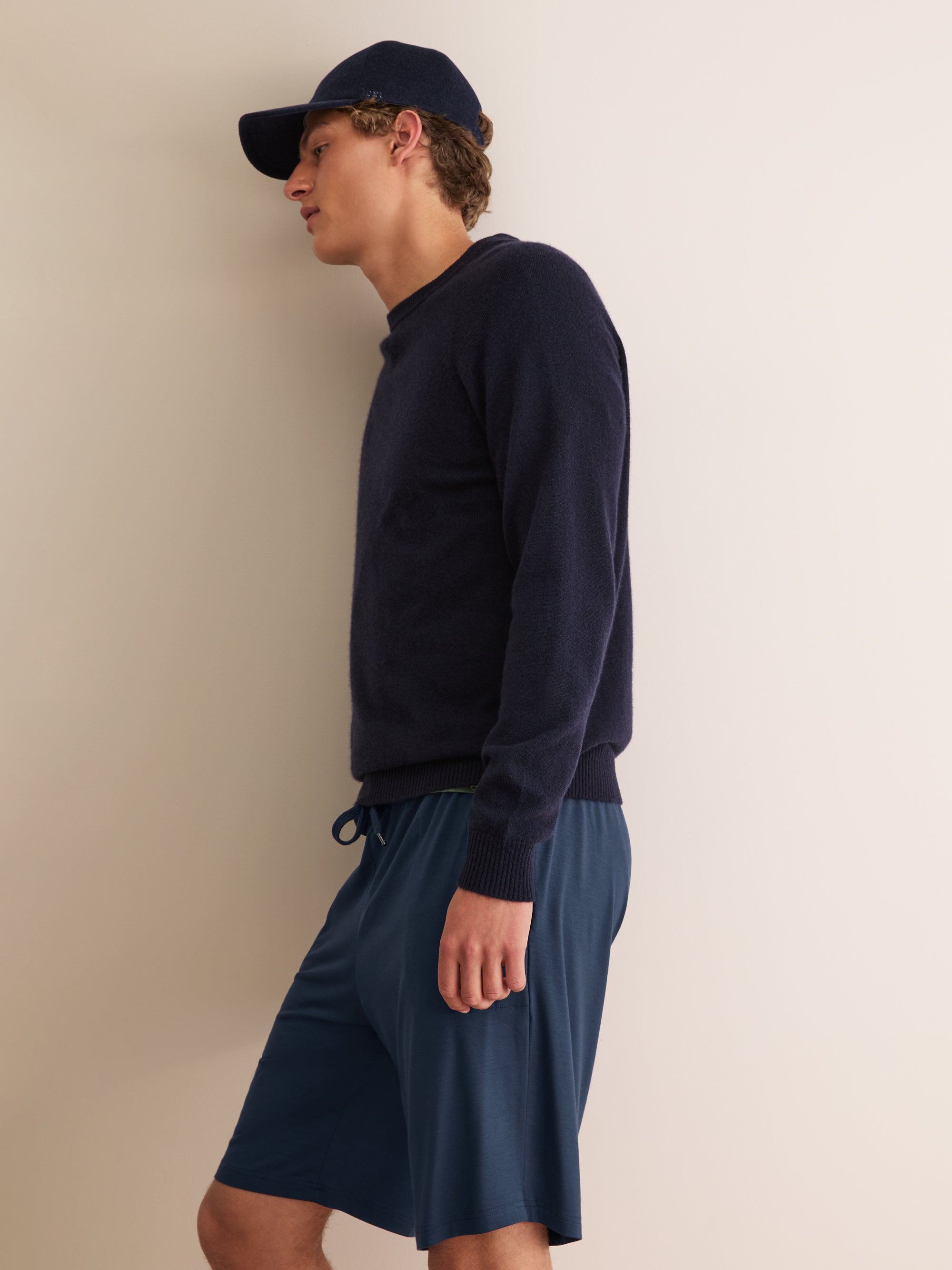 Men's Lounge Shorts Basel Micro Modal Stretch Navy