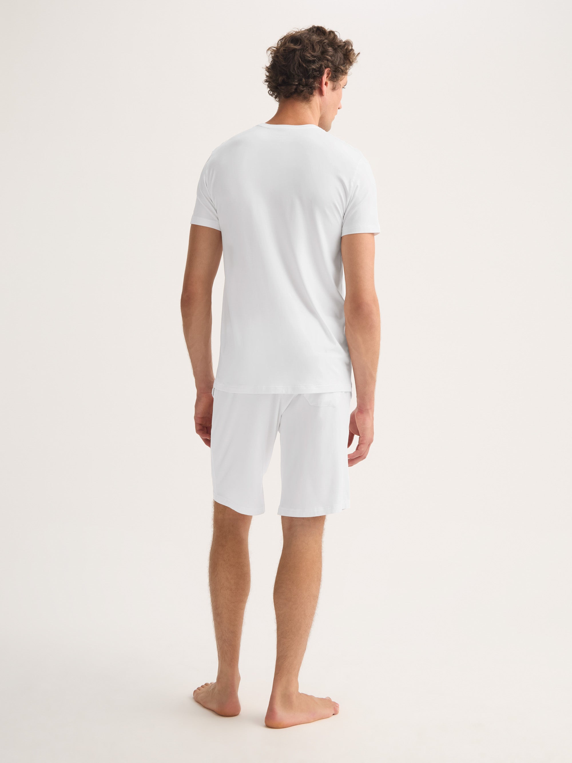 Men's Lounge Shorts Basel Micro Modal Stretch White