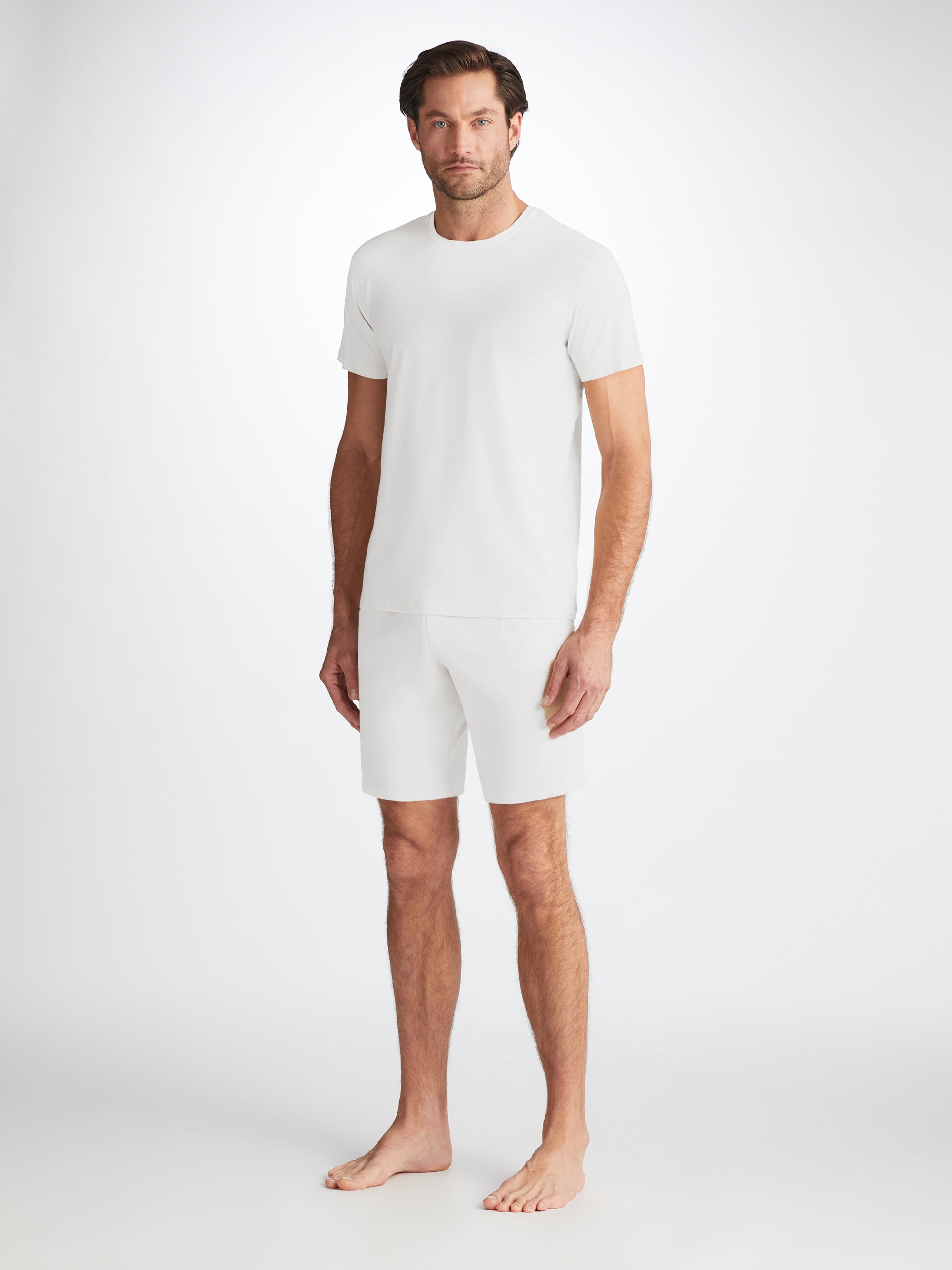 Men's Lounge Shorts Basel Micro Modal Stretch White