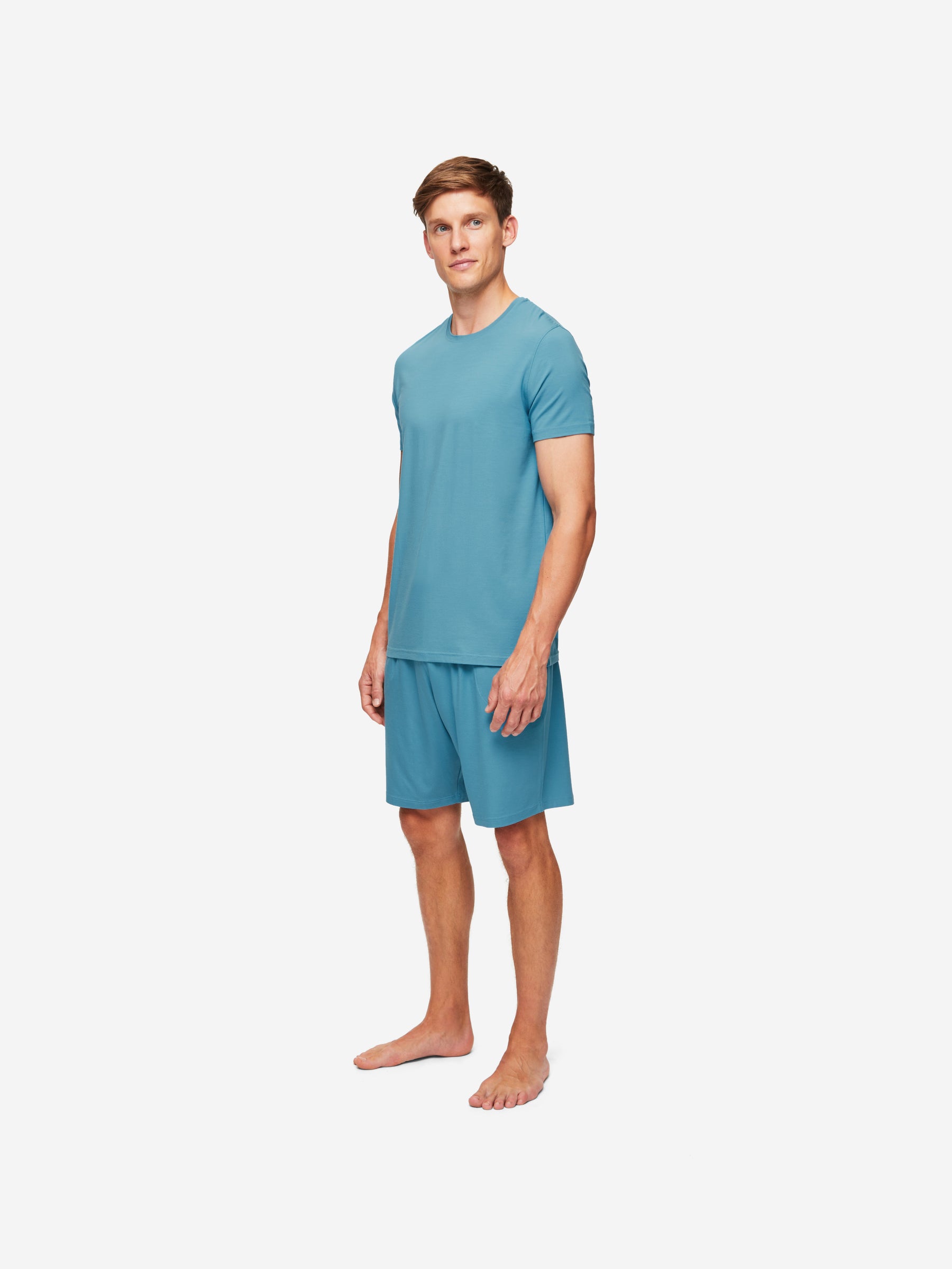Men's Lounge Shorts Basel Micro Modal Stretch Harbour Blue