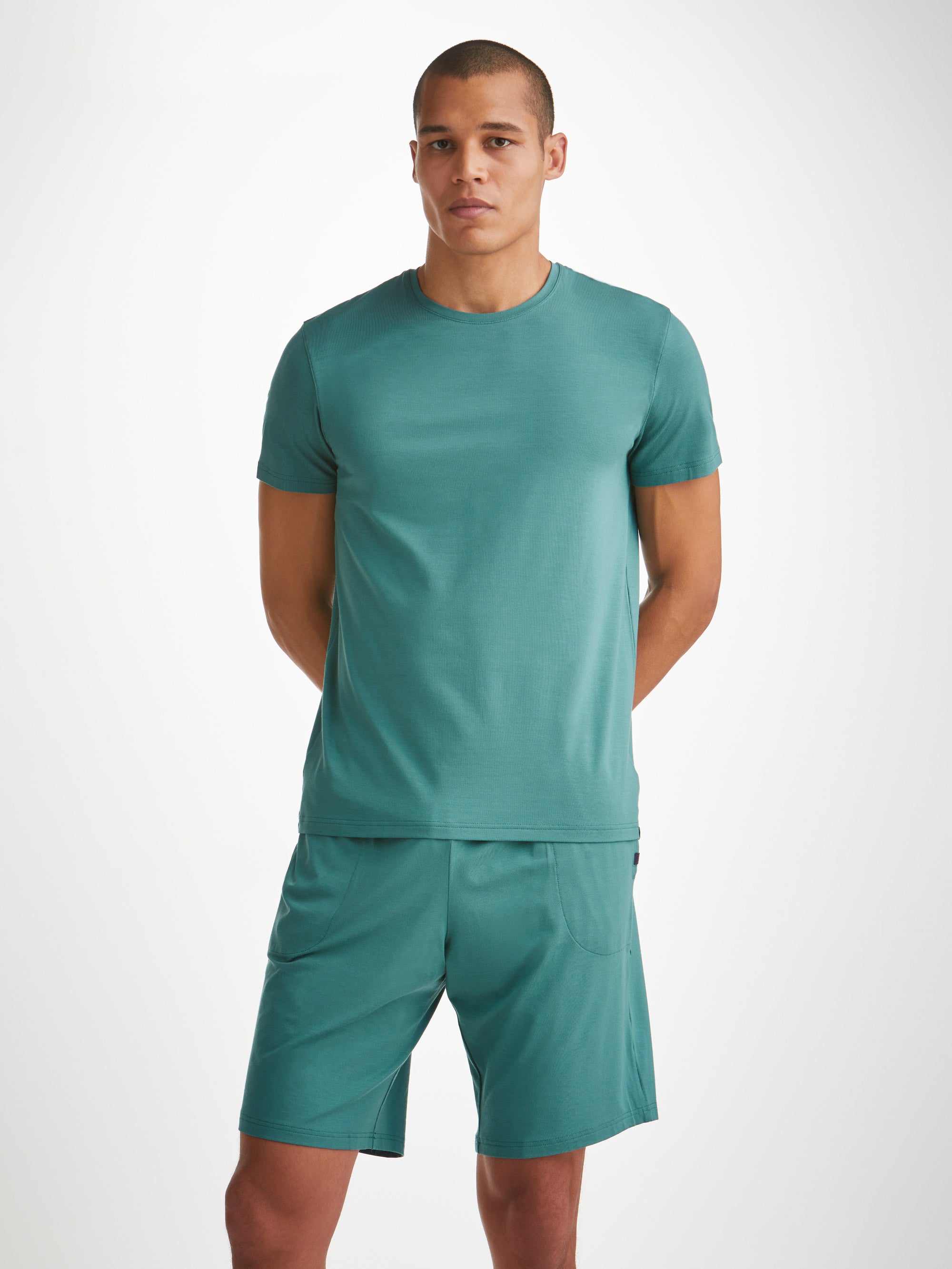 Mens lounge top short set