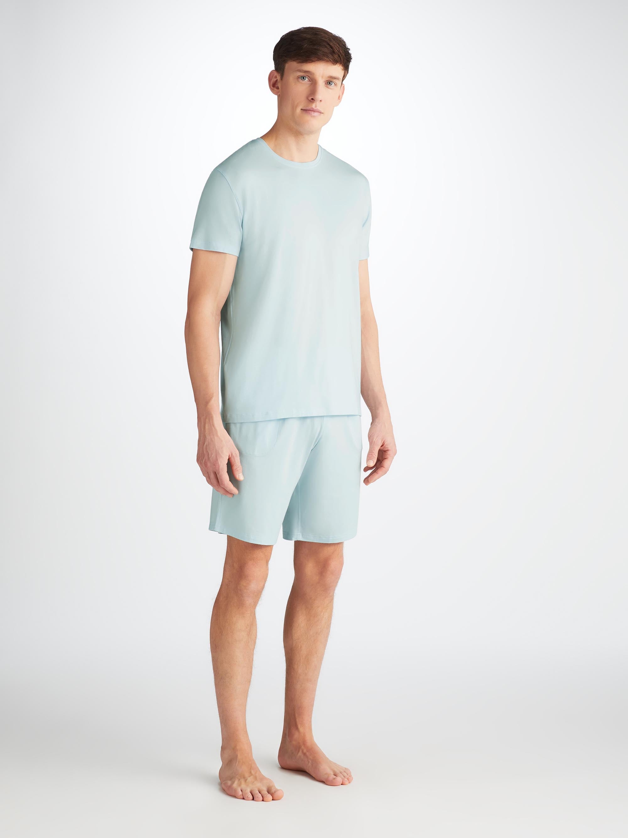 Men's Lounge Shorts Basel Micro Modal Stretch Ice Blue