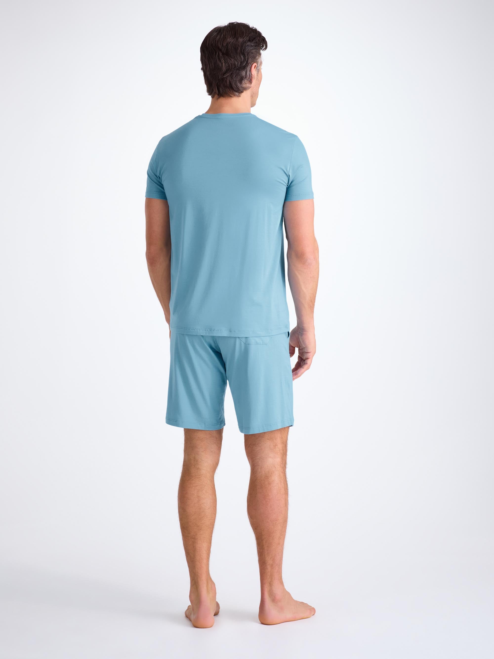 Men's Lounge Shorts Basel Micro Modal Stretch Ocean Blue