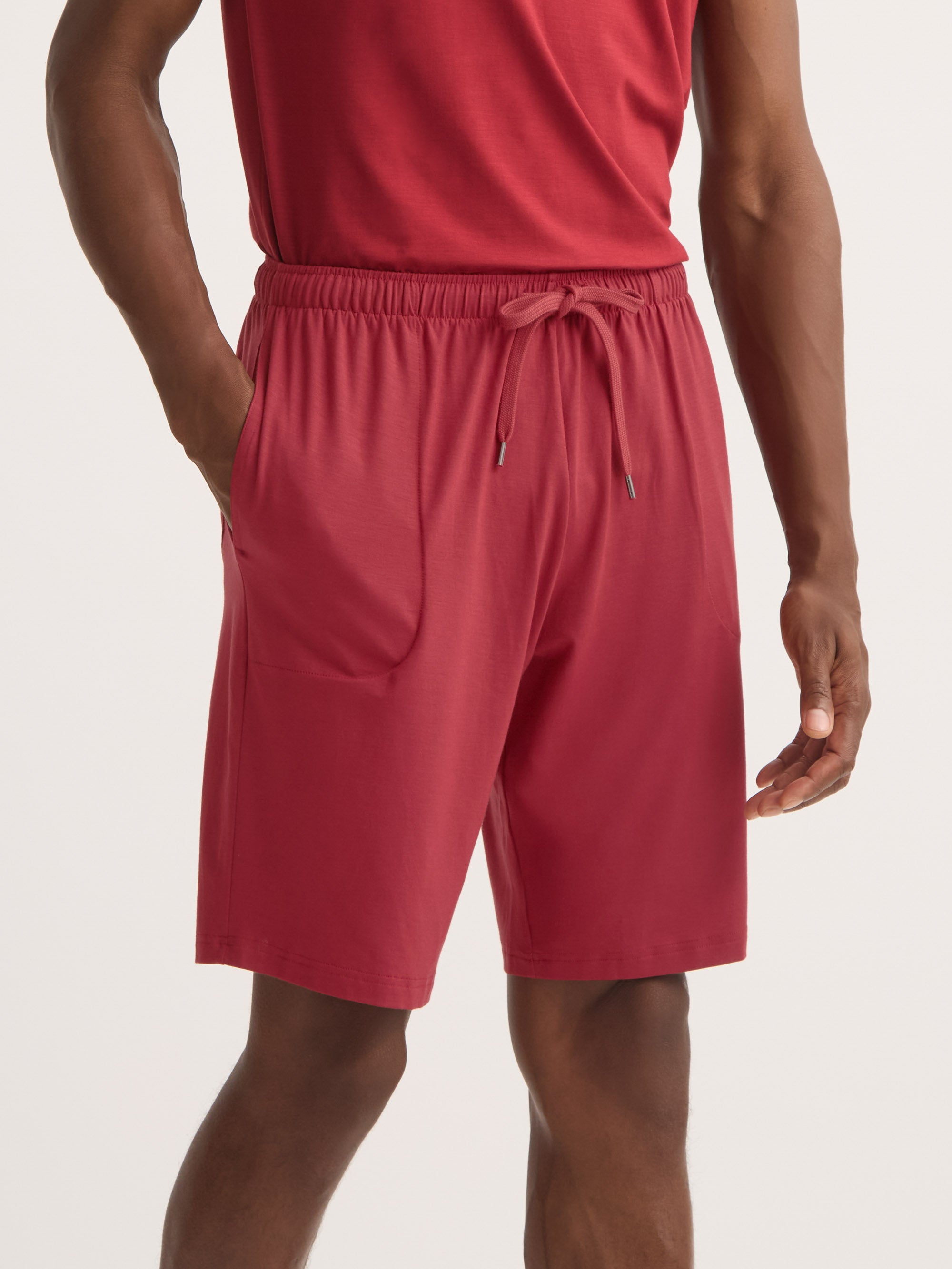 Men's Lounge Shorts Basel Micro Modal Stretch Rustic Red