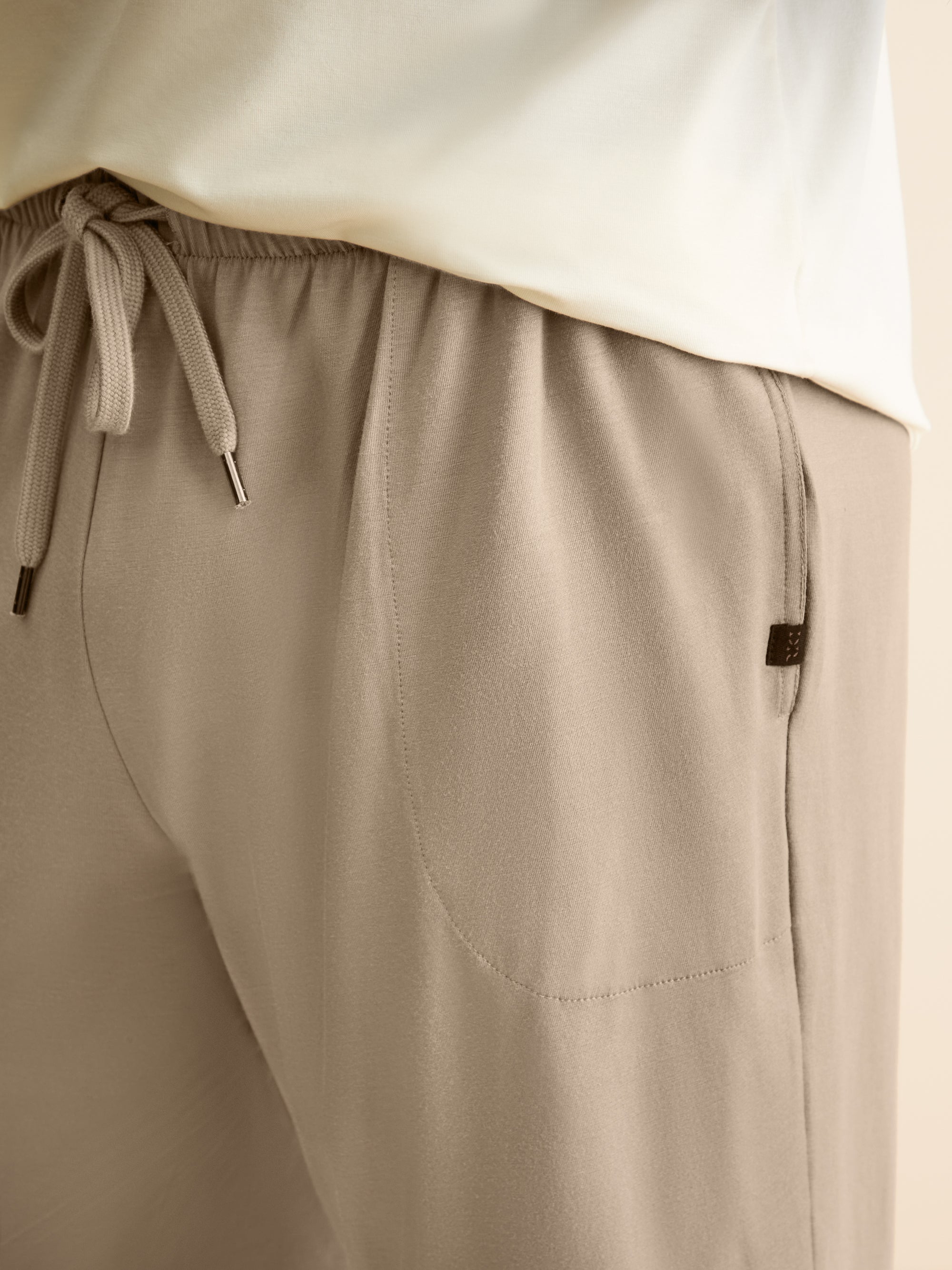 Men's Lounge Shorts Basel Micro Modal Stretch Taupe