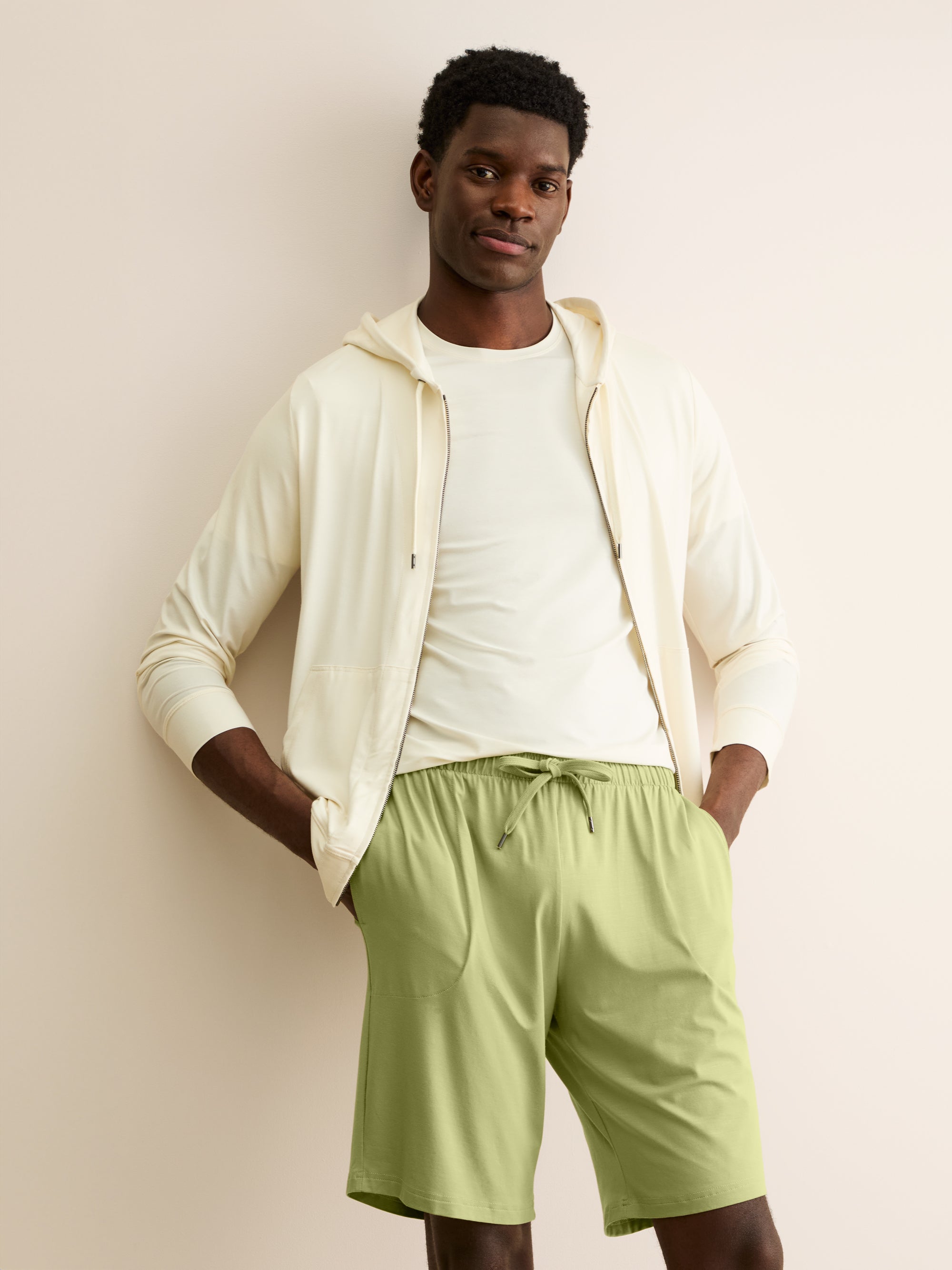 Men's Lounge Shorts Basel Micro Modal Stretch Pear Green