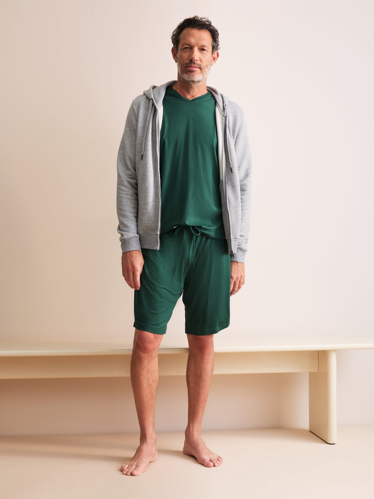Basel Micro Modal Lounge Shorts Pine Green