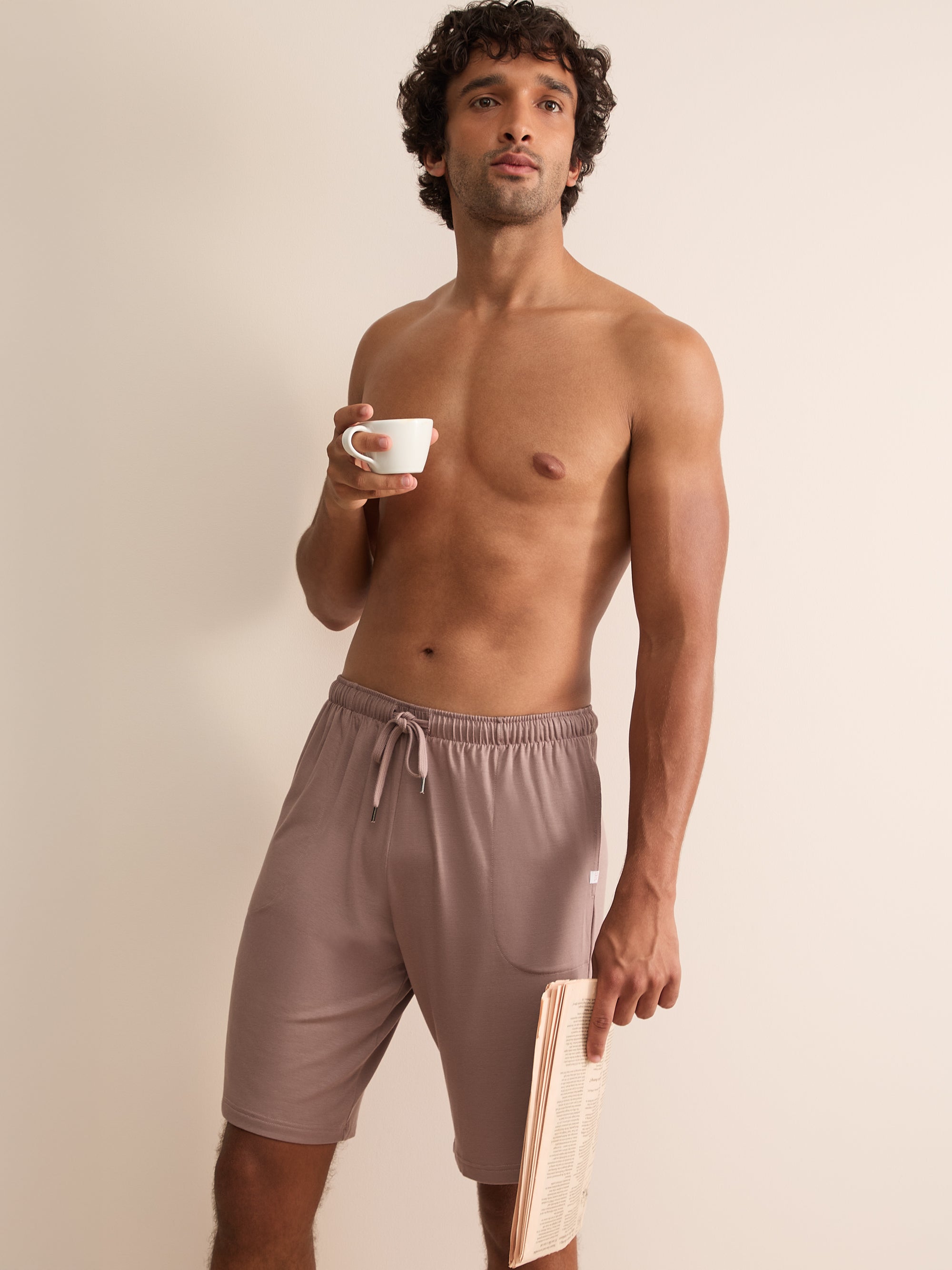Basel Micro Modal Lounge Shorts Dusty Pink
