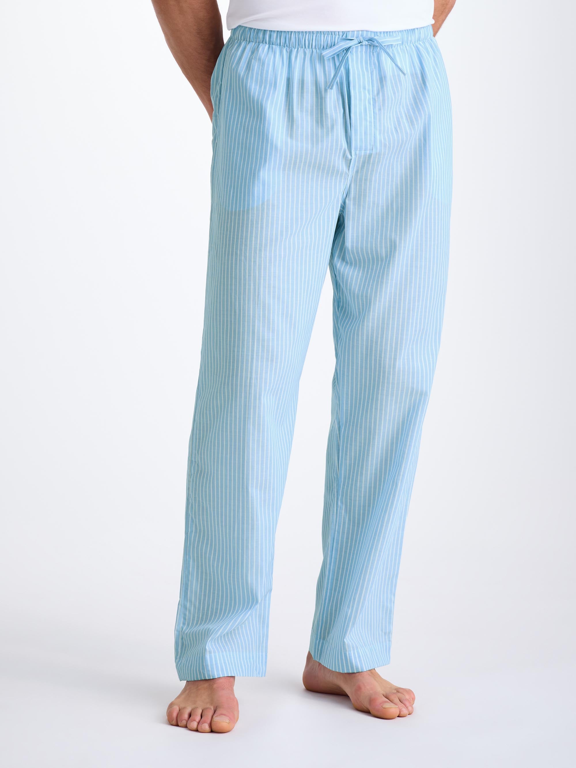 Men's Lounge Trousers Amalfi 21 Cotton Batiste Blue
