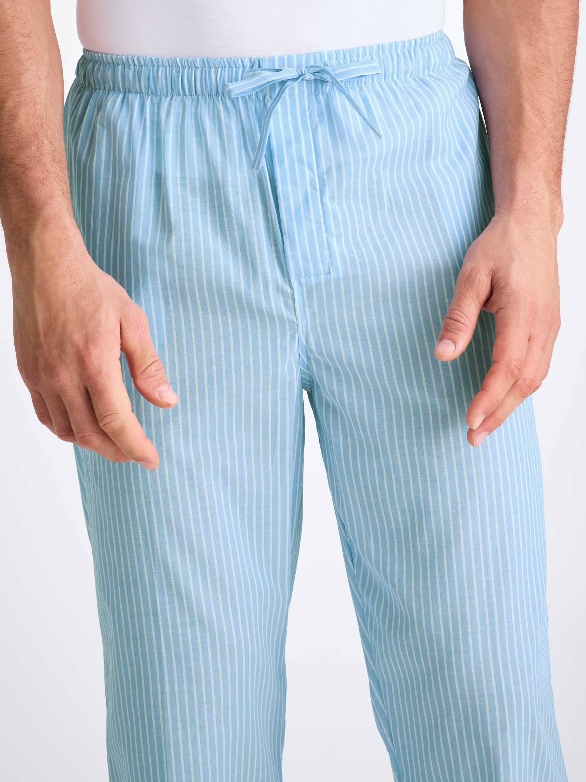 Men's Lounge Trousers Amalfi 21 Cotton Batiste Blue