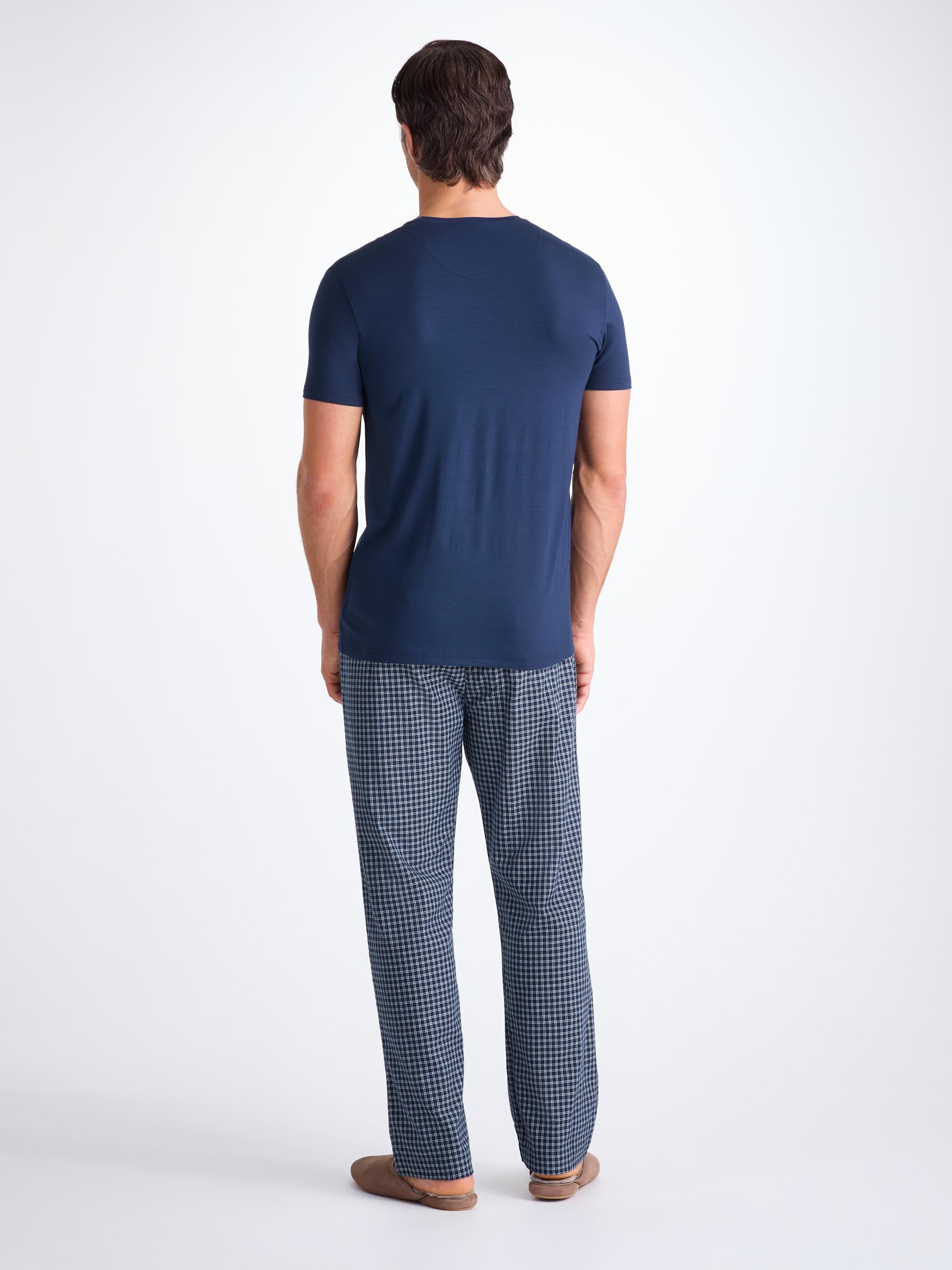 Men's Lounge Pants Braemar 32 Brushed Cotton Navy