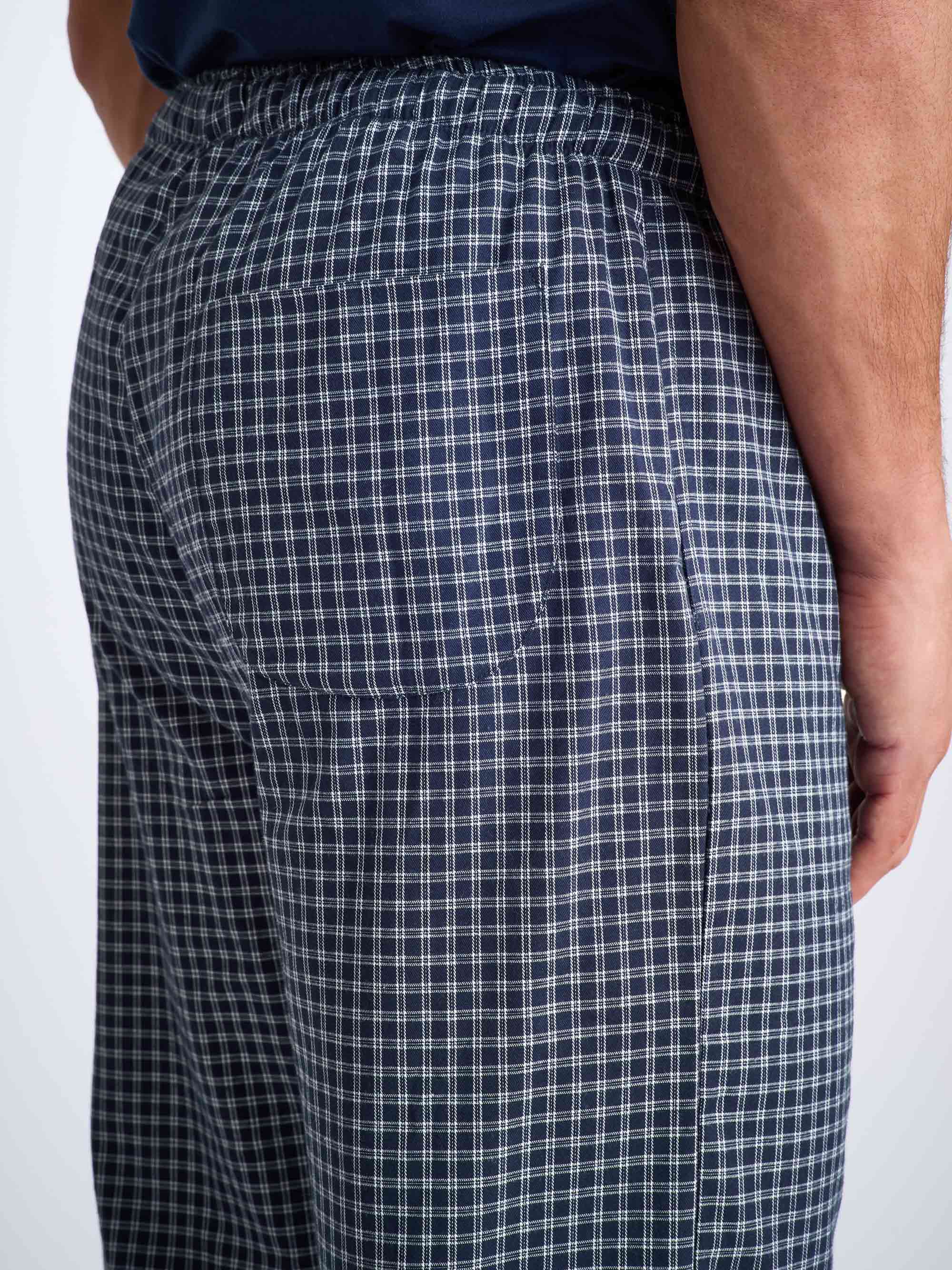 Men's Lounge Pants Braemar 32 Brushed Cotton Navy