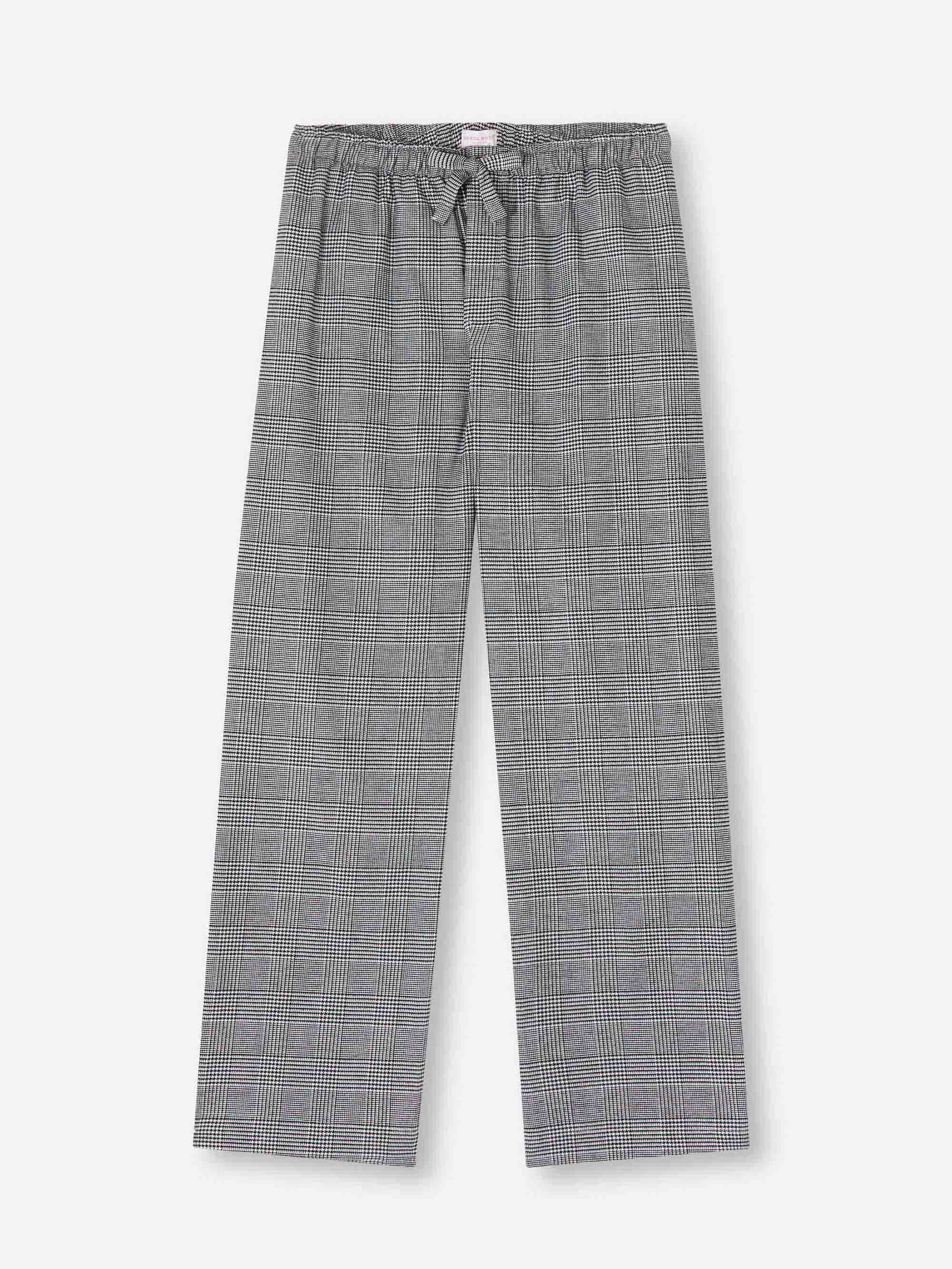 Men's Lounge Trousers Kelburn 42 Brushed Cotton Black
