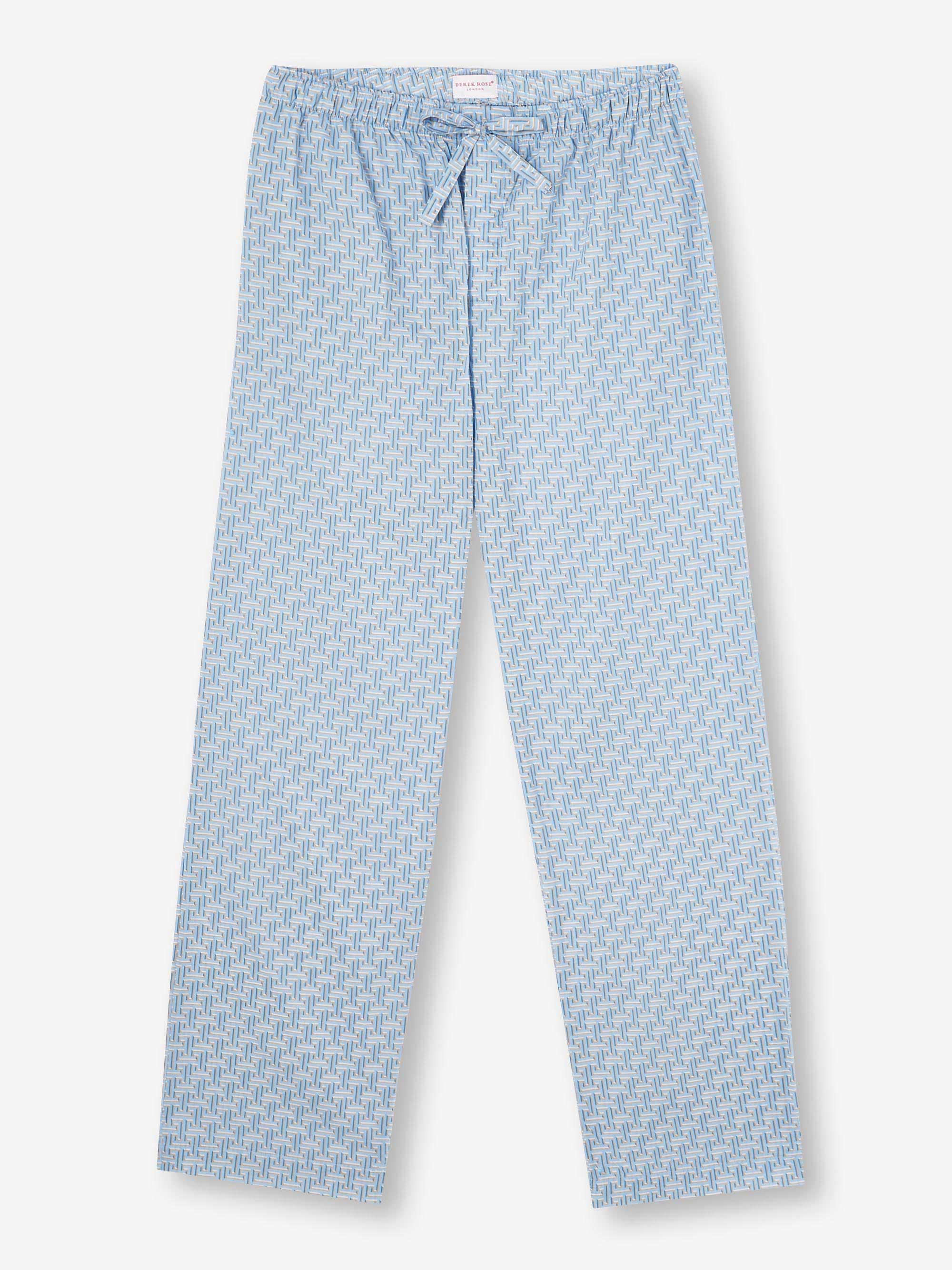 Men's Lounge Trousers Ledbury 72 Cotton Batiste Blue