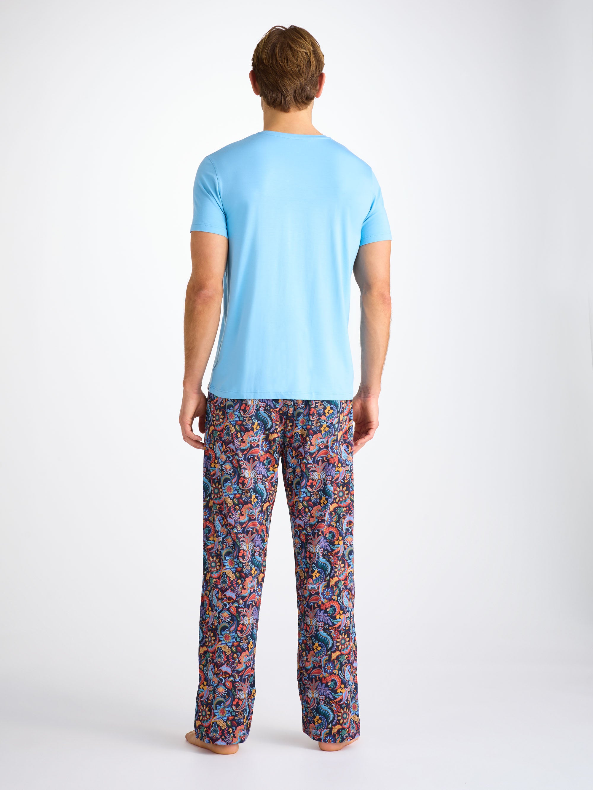Men's Lounge Trousers Cotton Batiste Multi Jungle Paisley Print