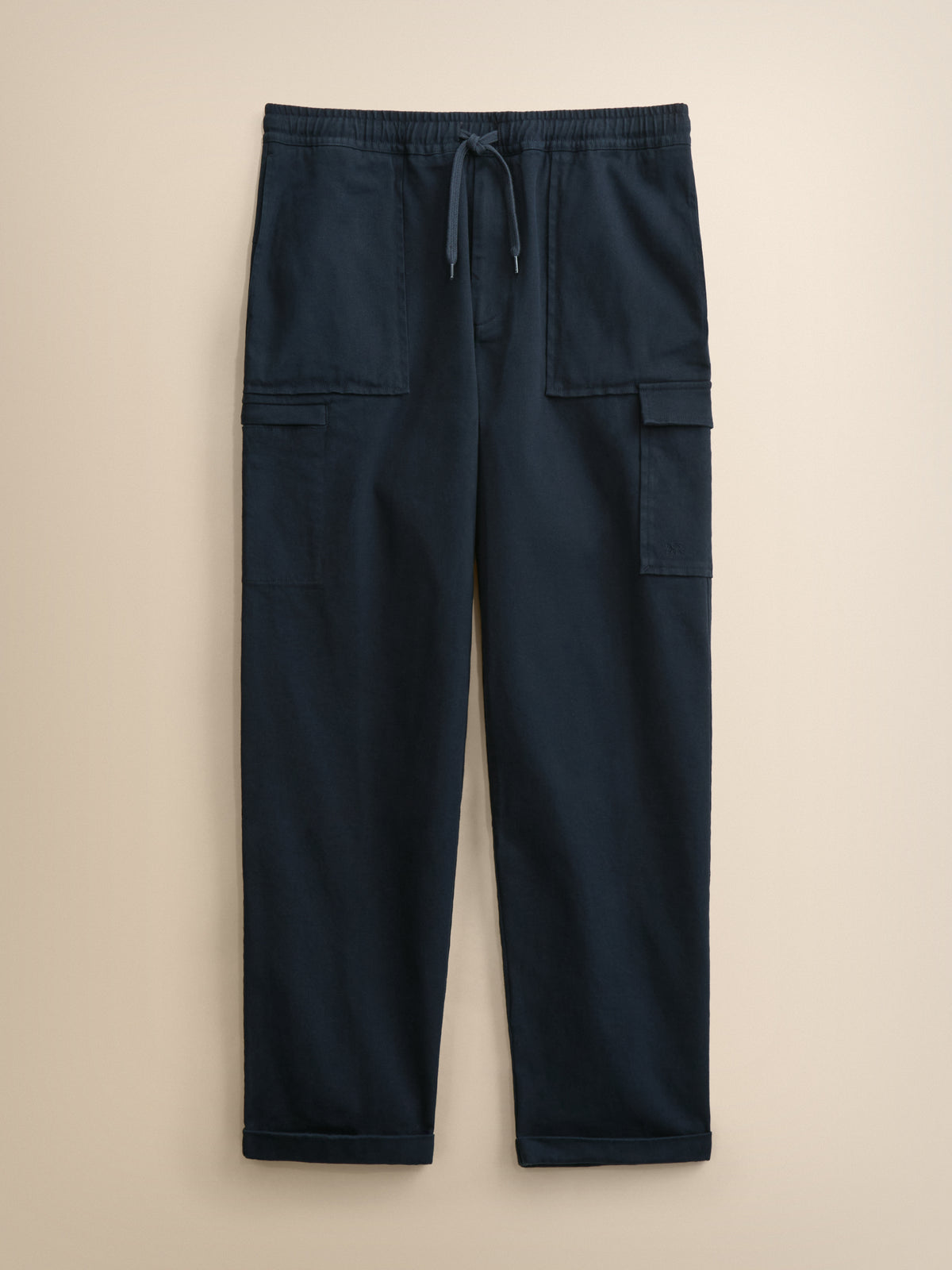 Lucas Cotton Cashmere Cargo Pants Navy Blue