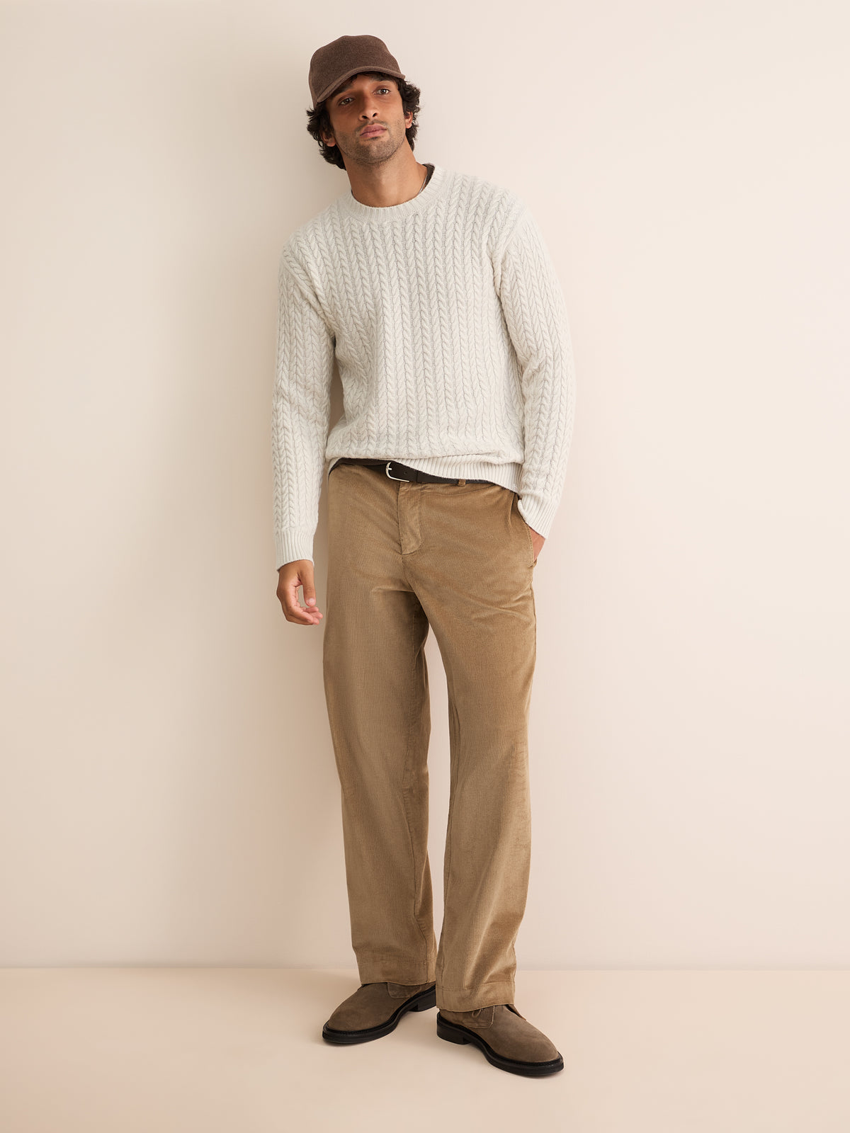 Claude Organic Cotton Corduroy Trousers Camel