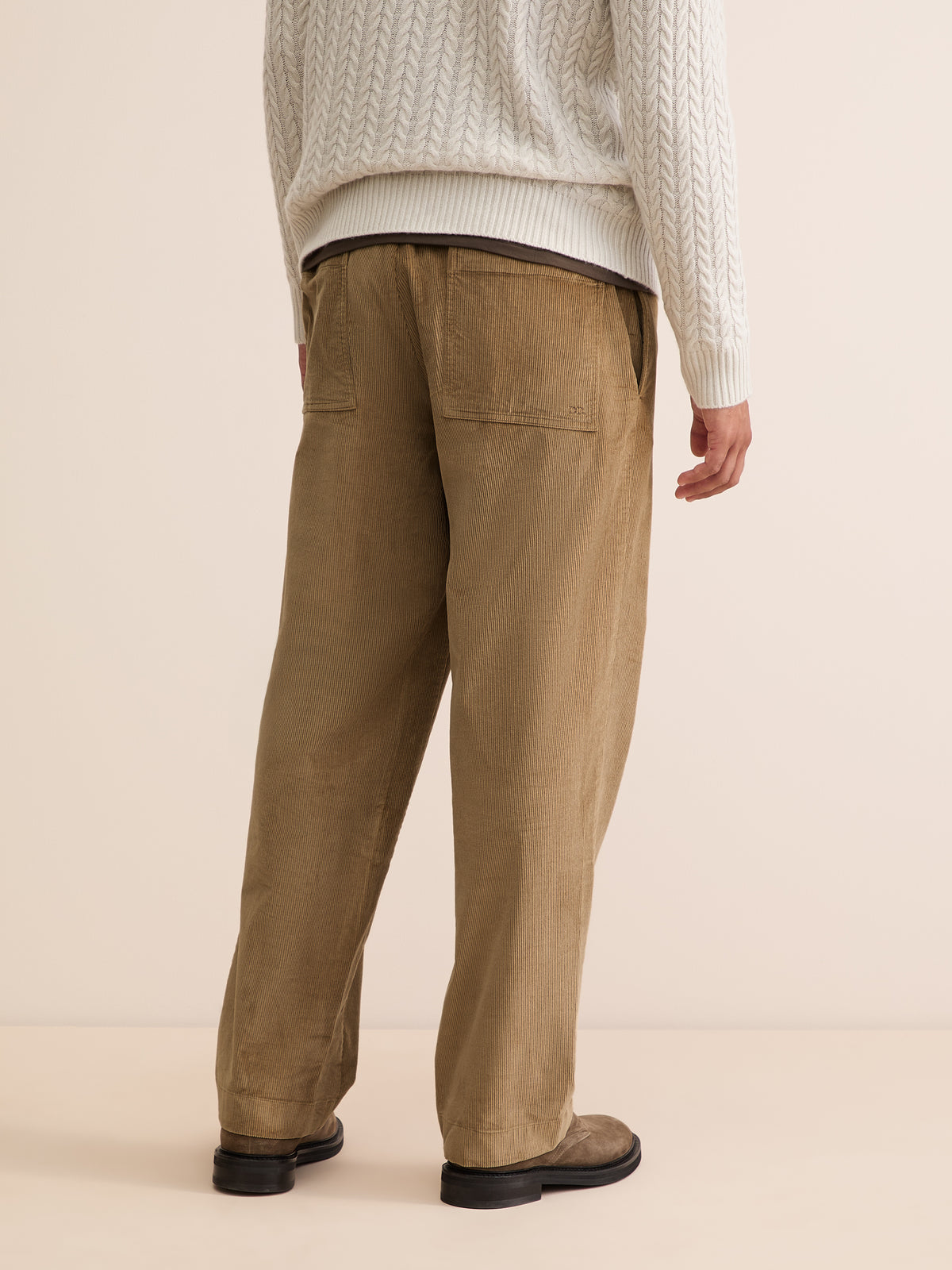 Claude Organic Cotton Corduroy Trousers Camel