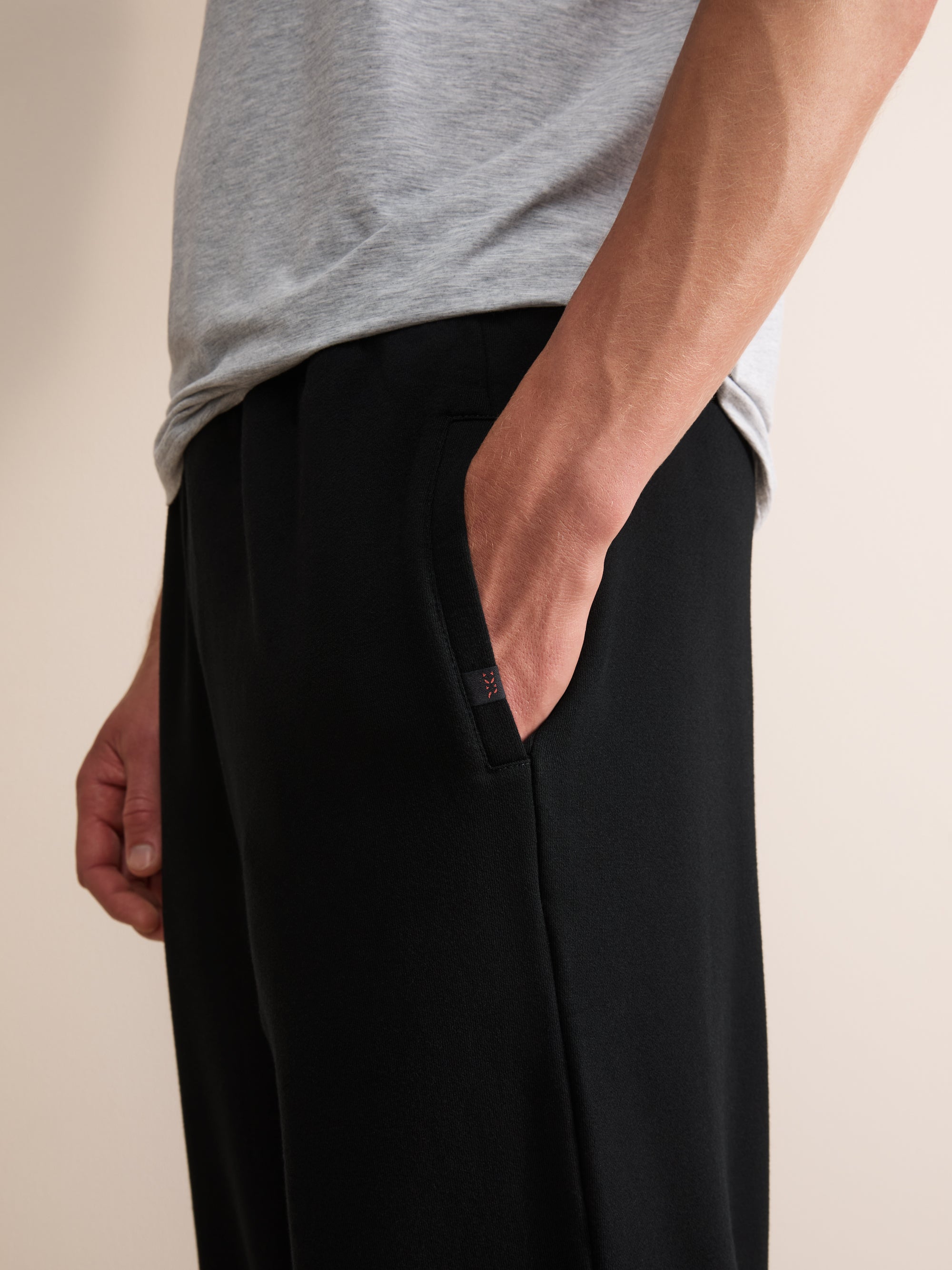 Harley Cotton Modal Wide Leg Sweatpants Black