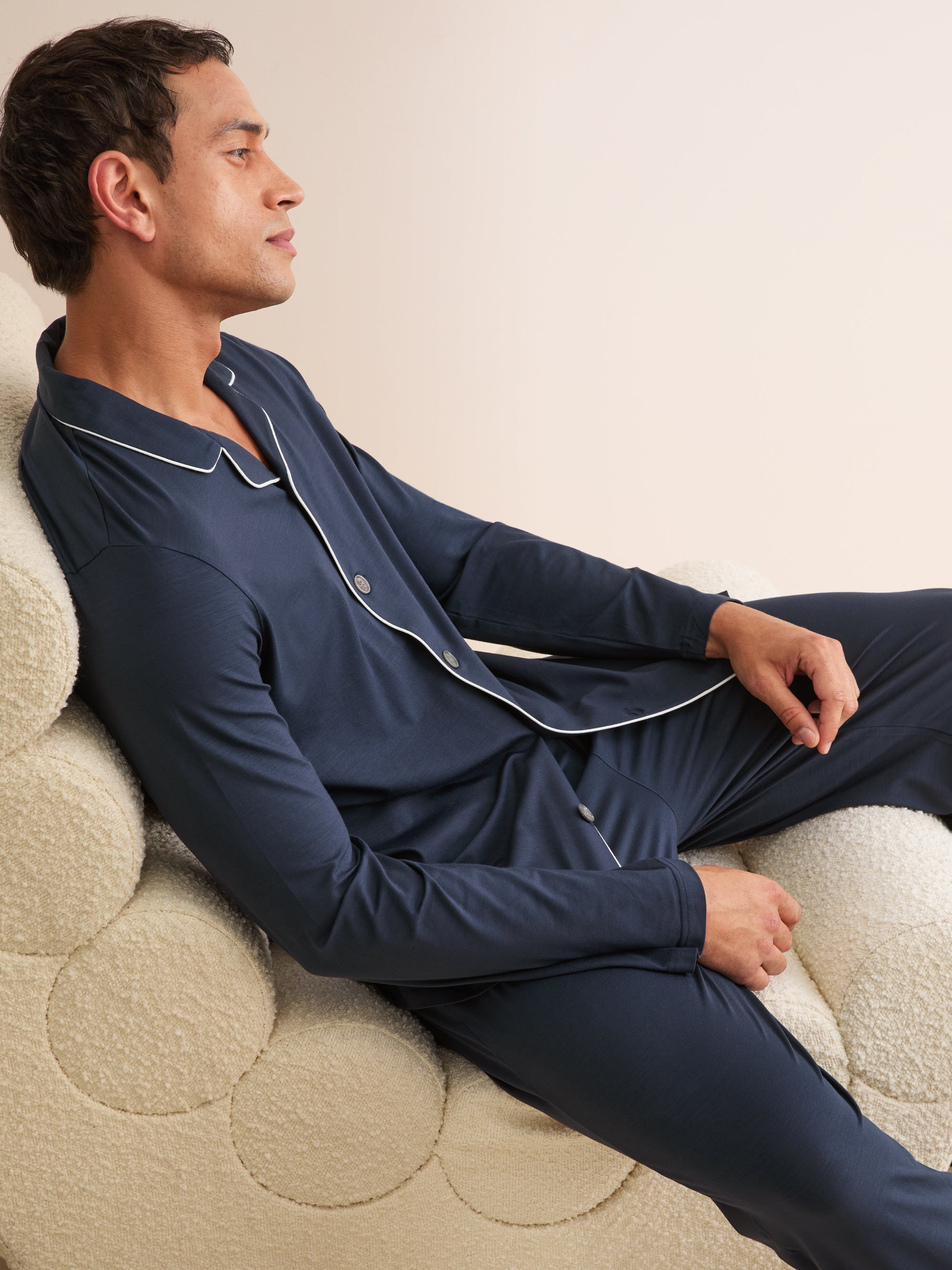 Men's Pyjamas Basel Micro Modal Stretch Navy