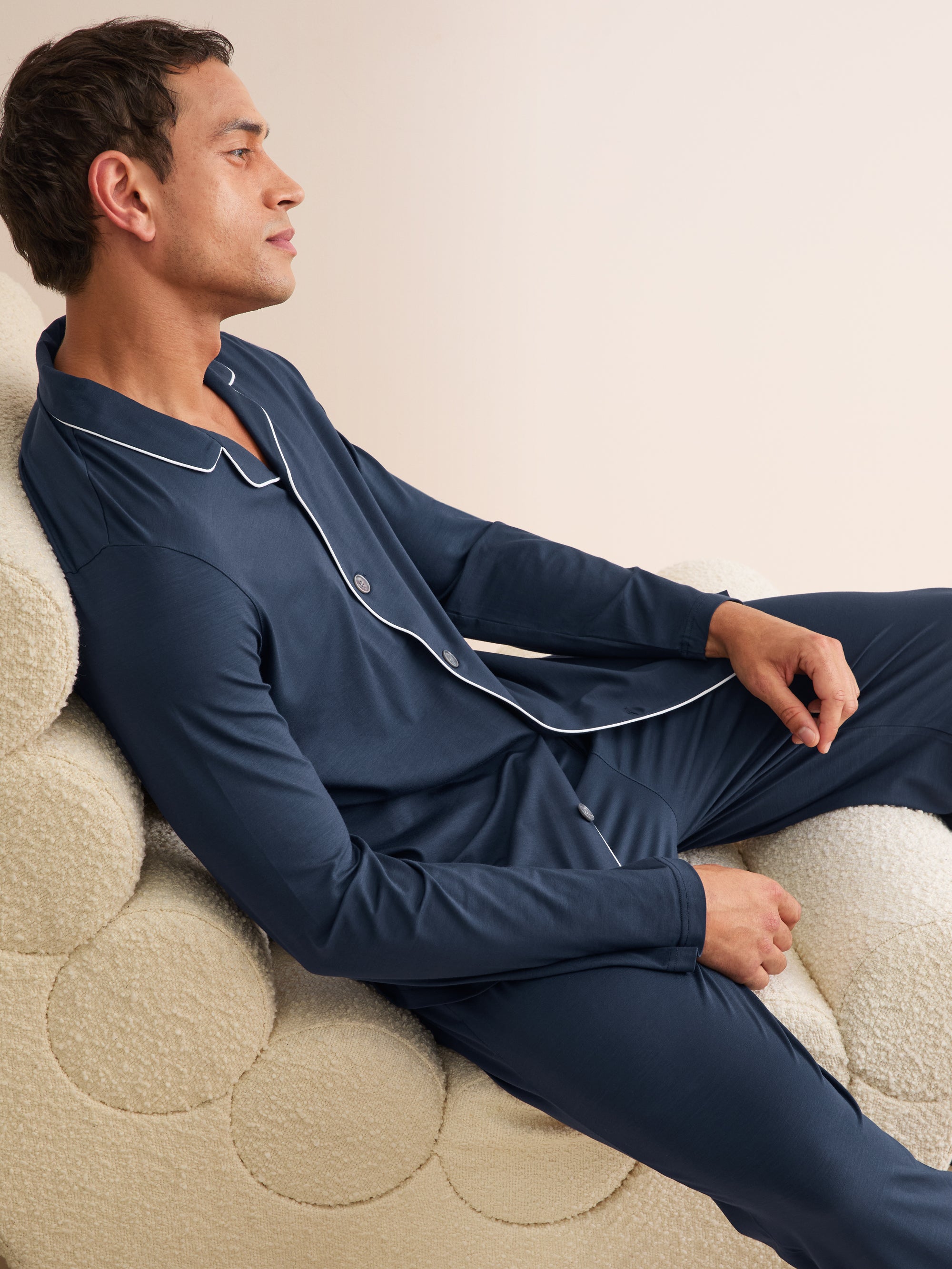 Men's Pyjamas Basel Micro Modal Stretch Navy