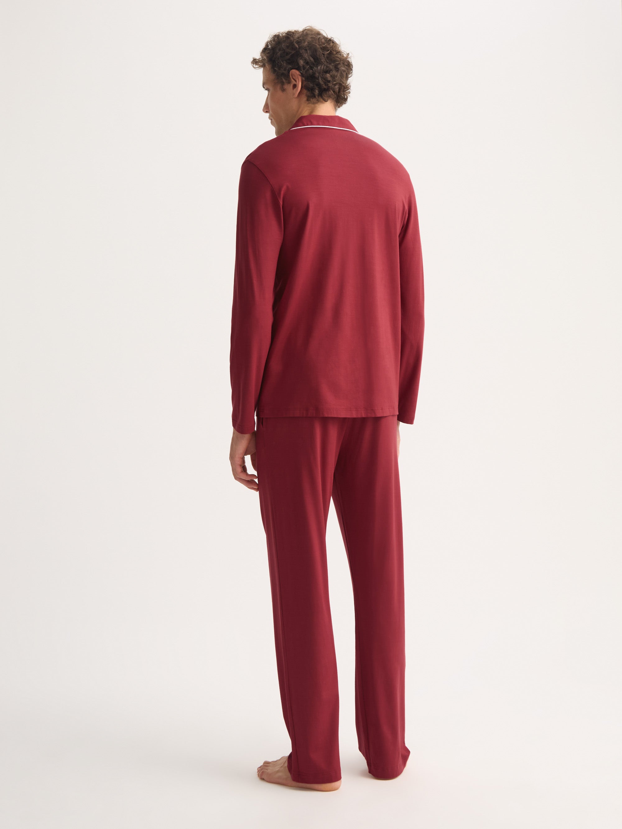 Men's Pyjamas Basel Micro Modal Stretch Rustic Red