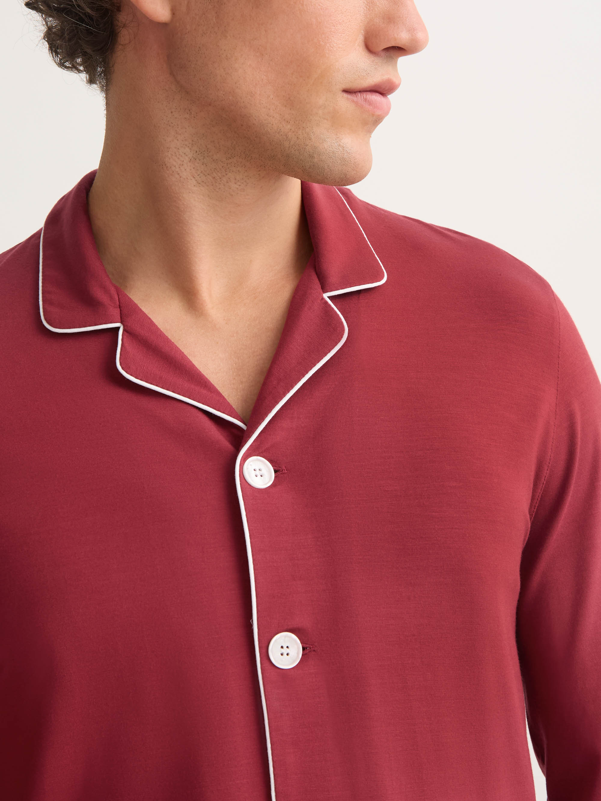 Men's Pyjamas Basel Micro Modal Stretch Rustic Red