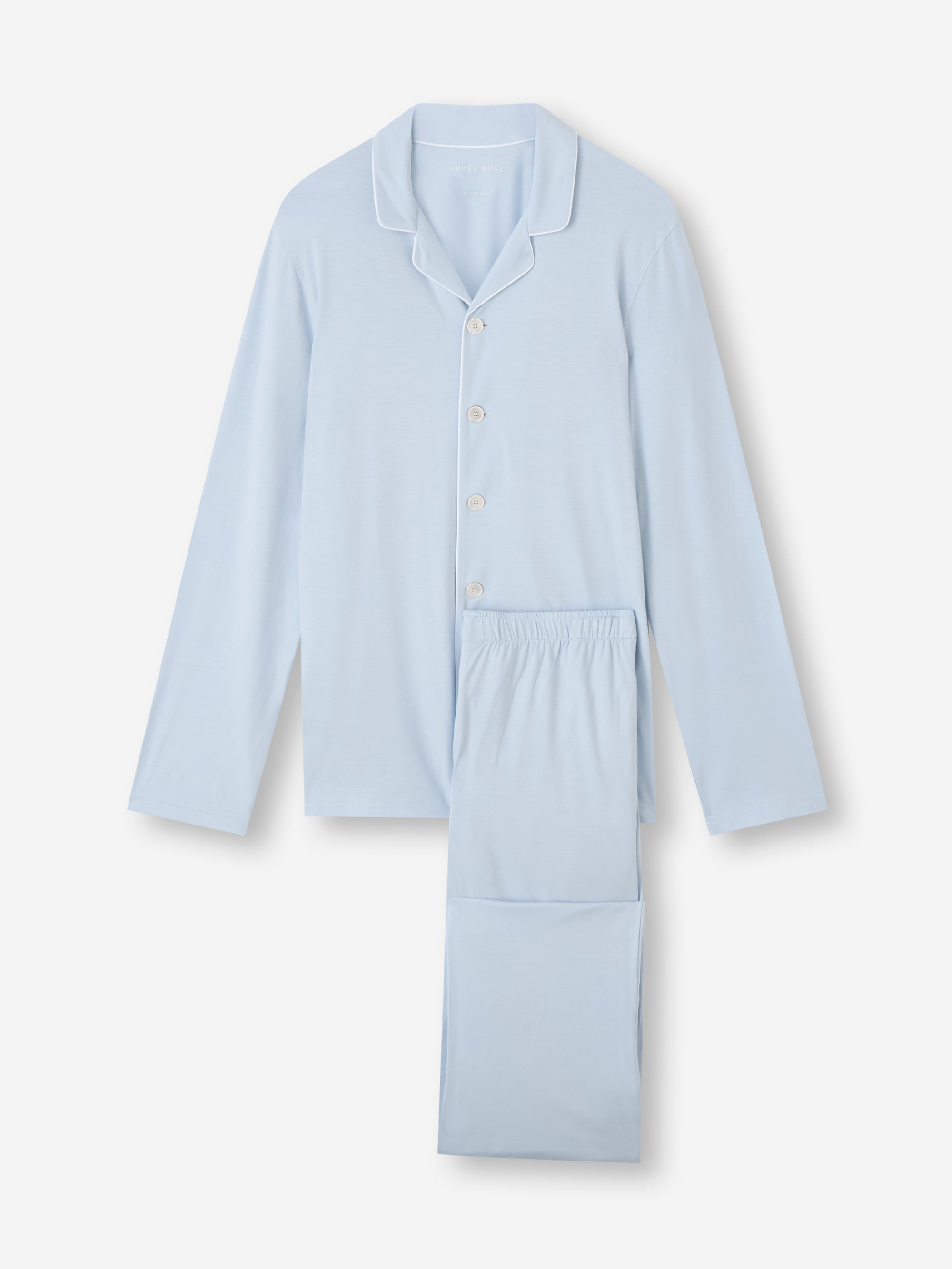 Men's Pyjamas Basel Micro Modal Stretch Light Blue