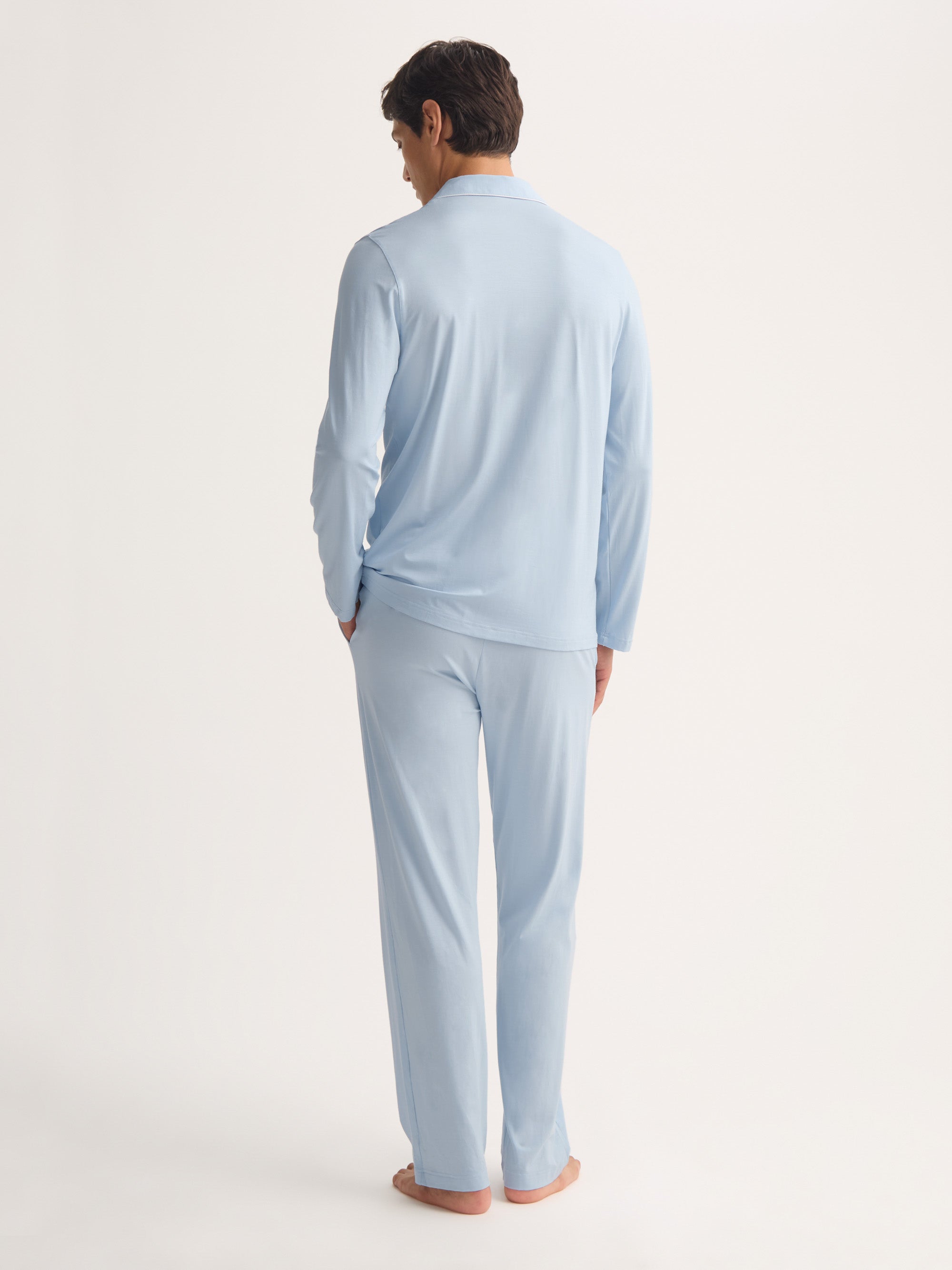Men's Pyjamas Basel Micro Modal Stretch Light Blue