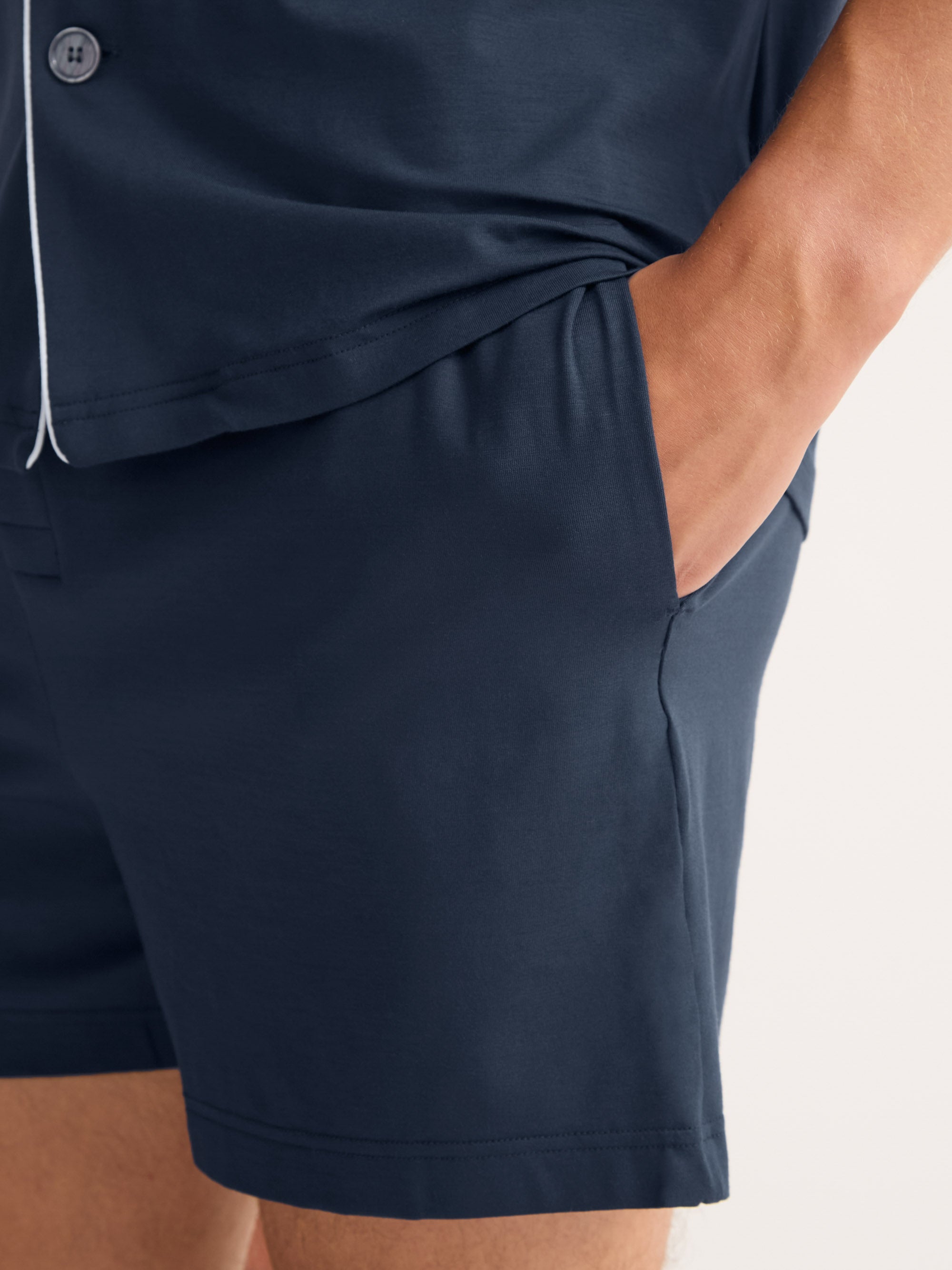 Men's Short Pyjamas Basel Micro Modal Stretch Navy