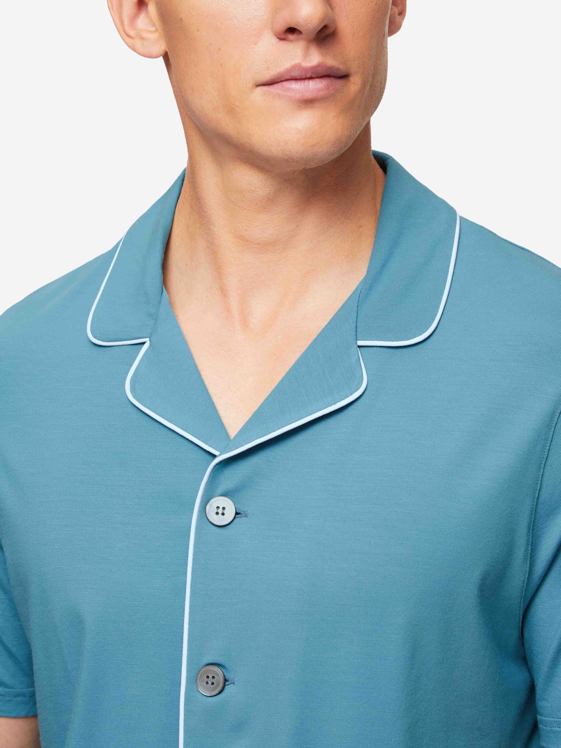 Men's Short Pyjamas Basel Micro Modal Stretch Harbour Blue