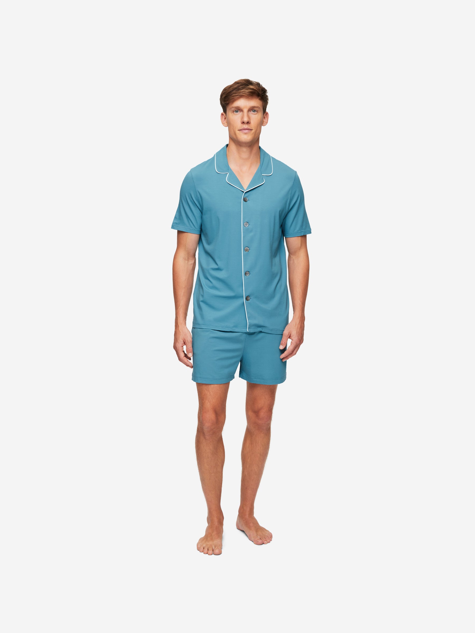 Men's Short Pyjamas Basel Micro Modal Stretch Harbour Blue