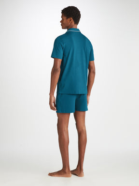 Men's Short Pyjamas Basel Micro Modal Stretch Poseidon Blue