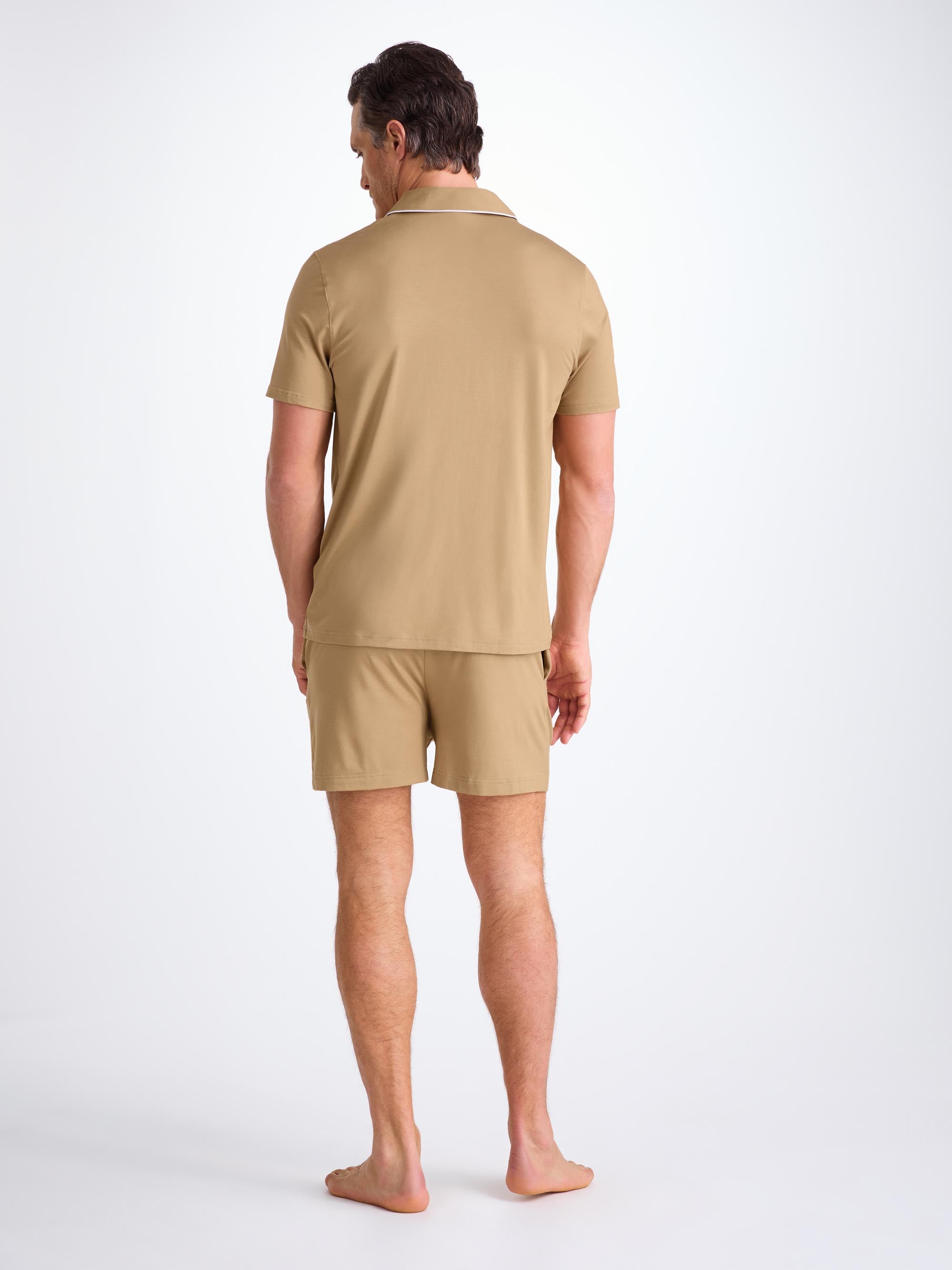 Men's Short Pyjamas Basel Micro Modal Stretch Camel