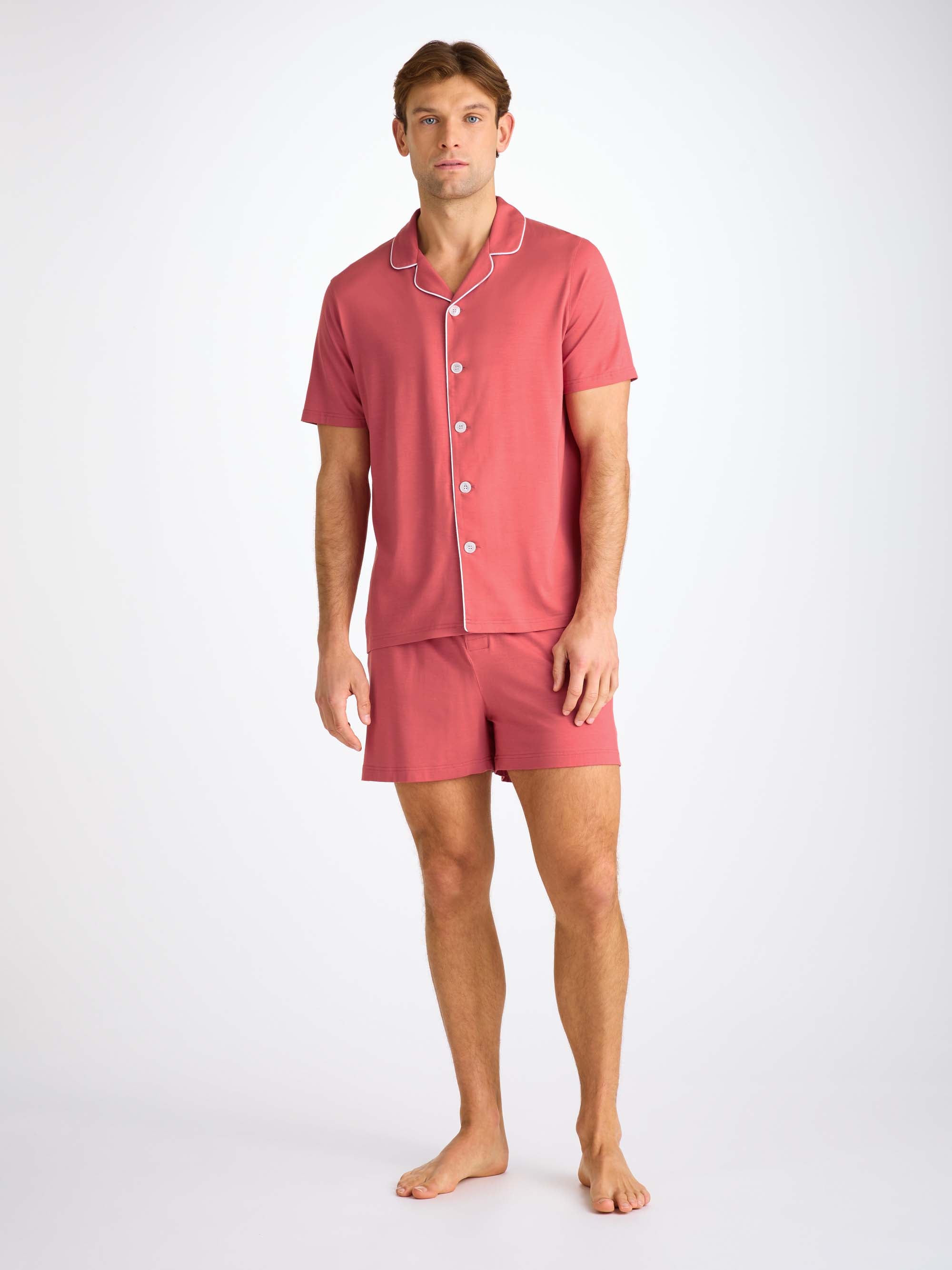 Men's Short Pyjamas Basel Micro Modal Stretch Apple Red