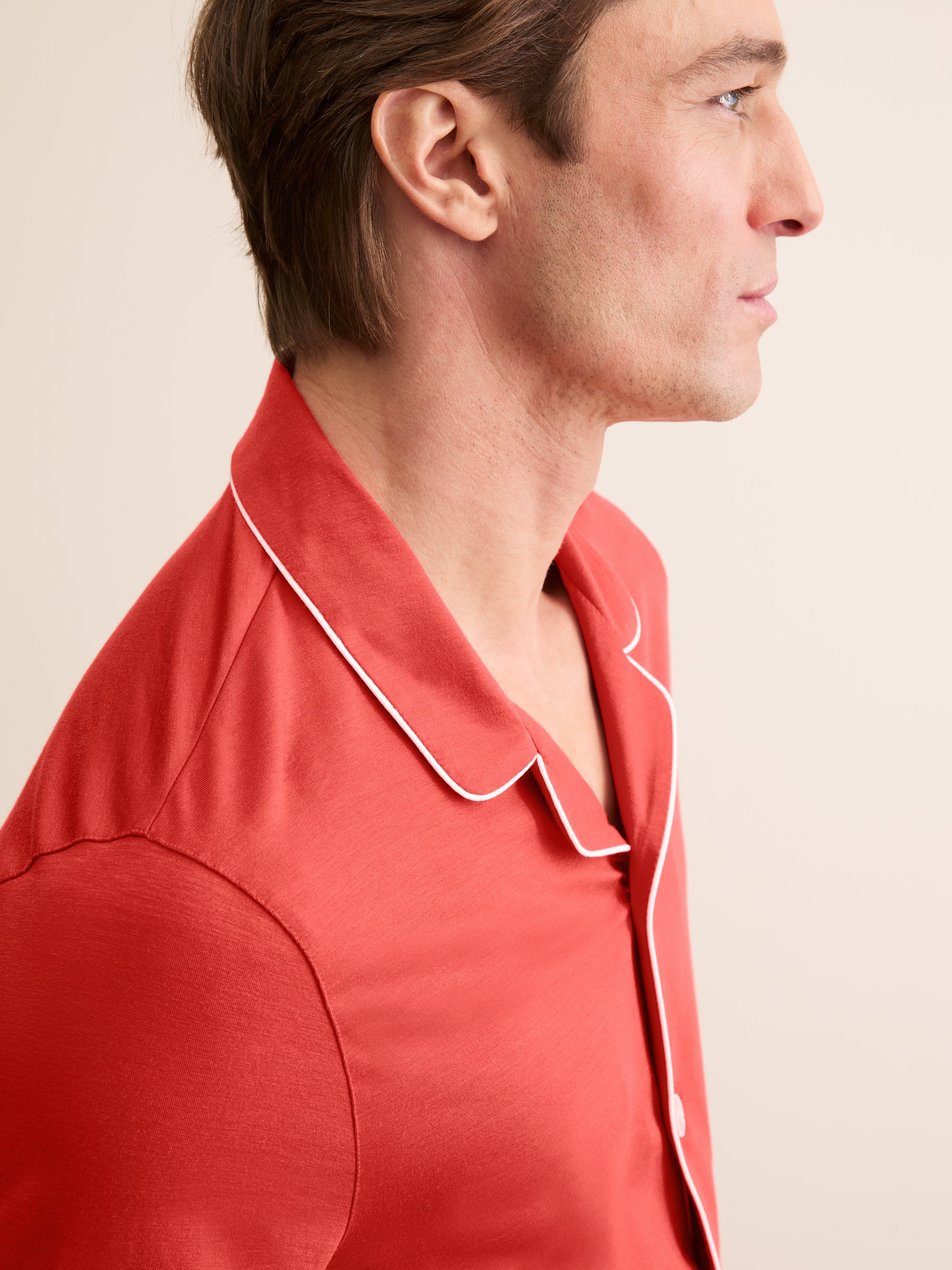 Men's Short Pyjamas Basel Micro Modal Stretch Red