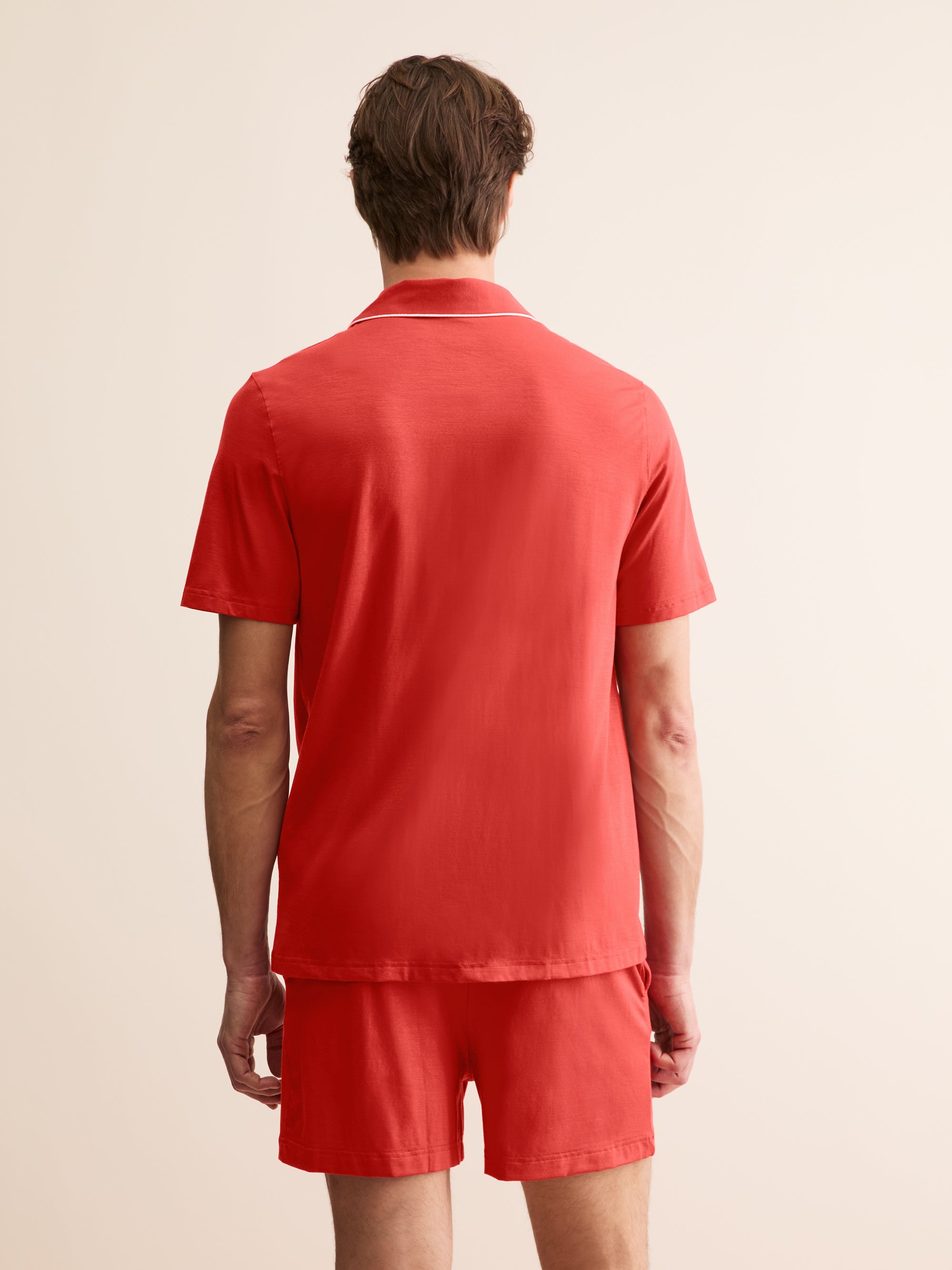 Men's Short Pyjamas Basel Micro Modal Stretch Red
