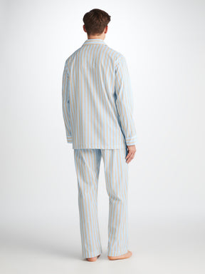 Men's Classic Fit Pyjamas Amalfi 20 Cotton Batiste Blue
